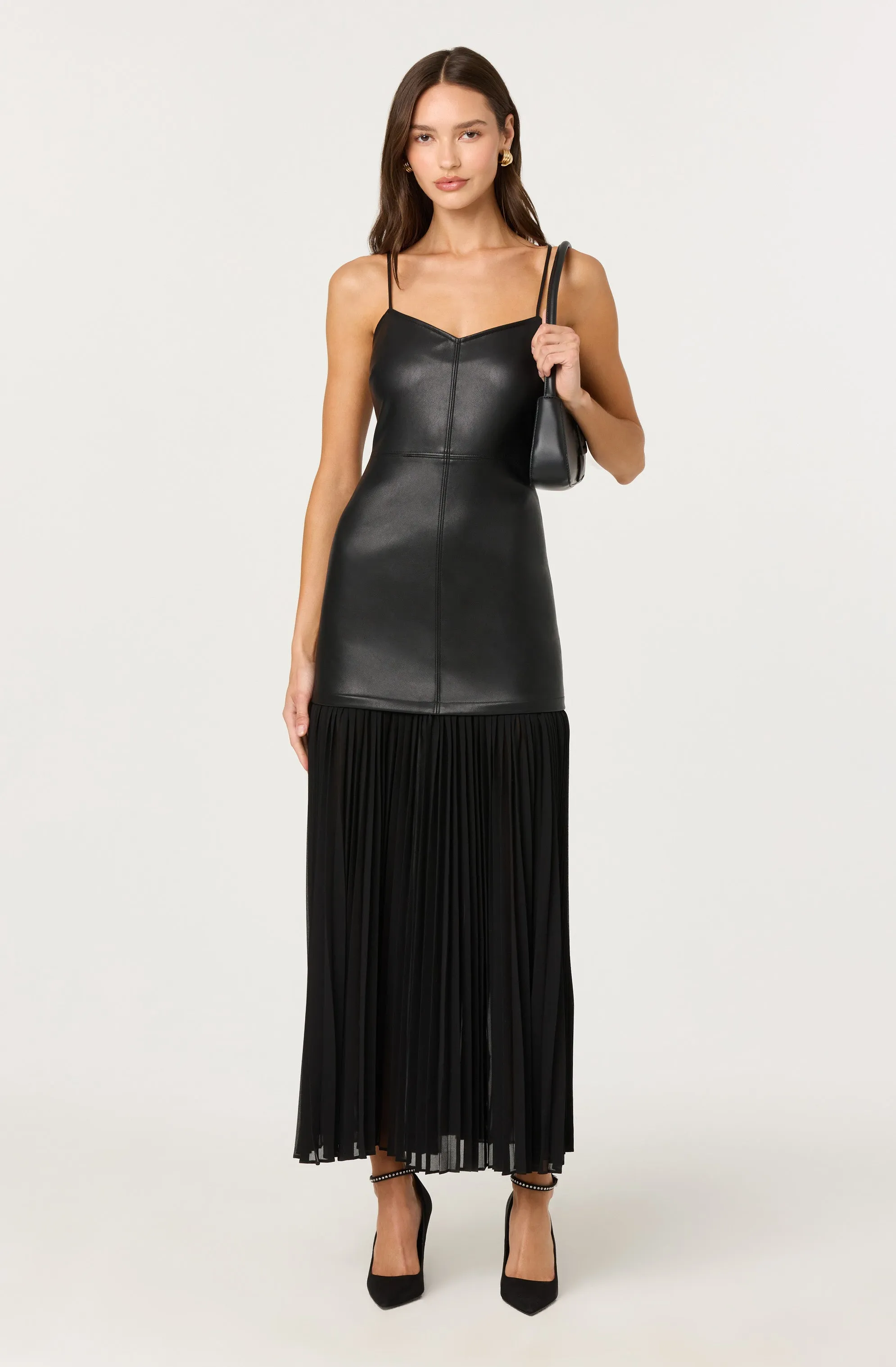 Lezith Faux Leather Maxi Dress sold by Astr