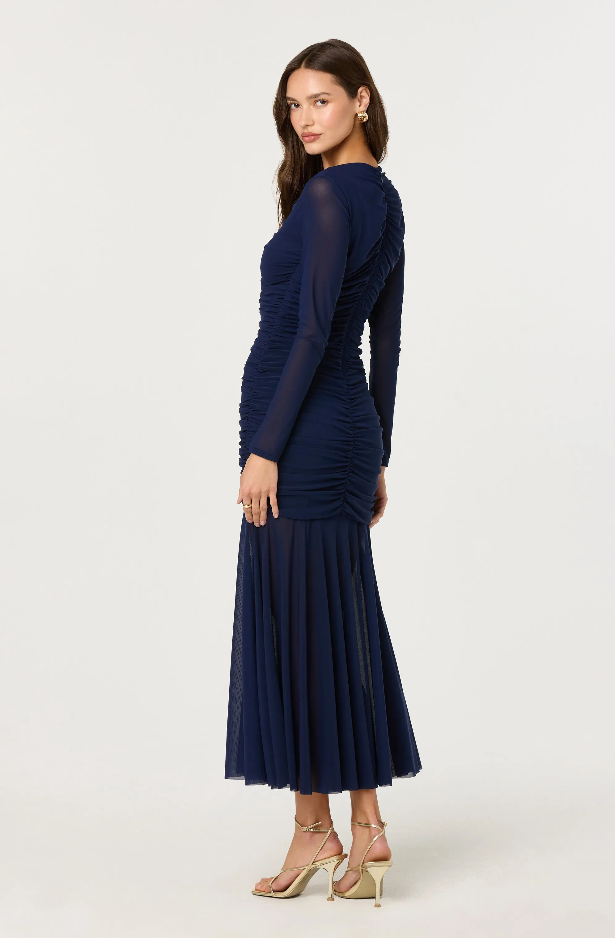 Yasmine Ruched Long Sleeve Maxi Dress sold by Astr product image thumbnail 3