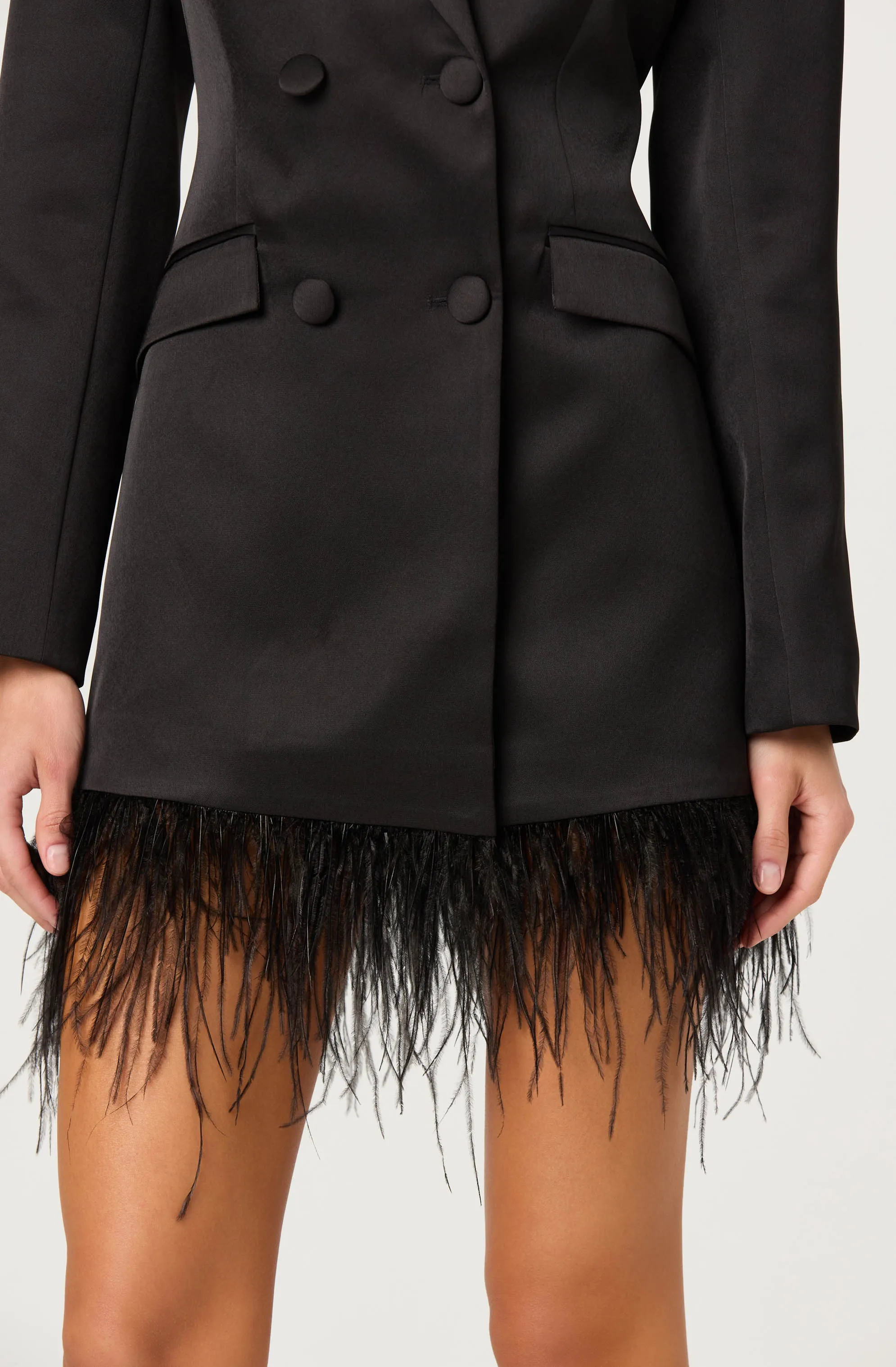 Breonna Feather Trim Blazer Dress sold by Astr product image thumbnail 3