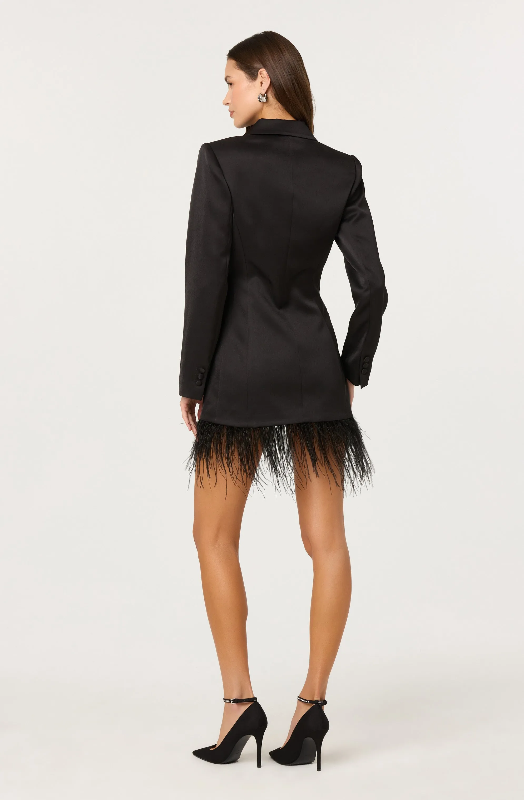 Breonna Feather Trim Blazer Dress sold by Astr product image thumbnail 5
