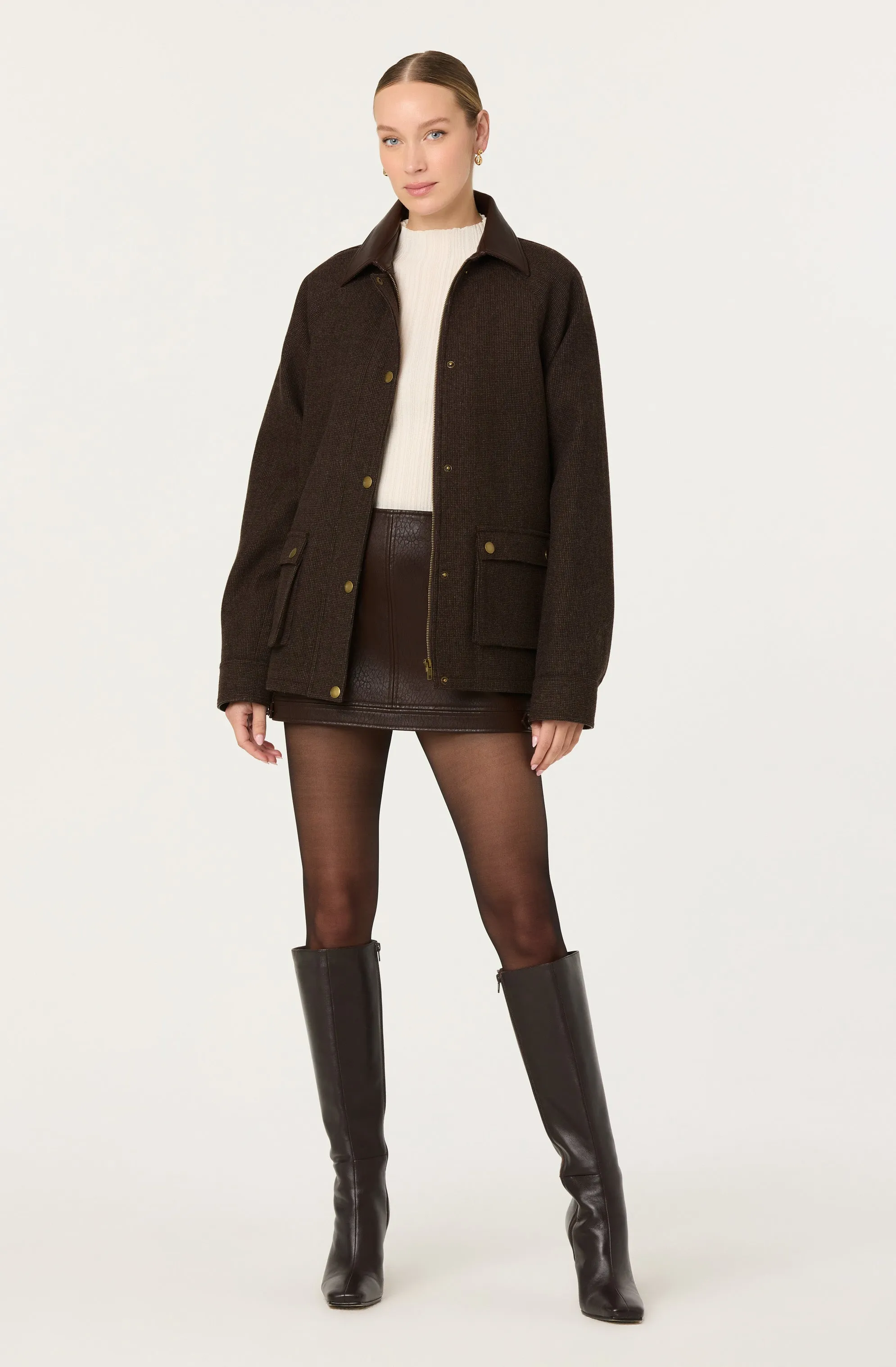 Kareen Faux Leather Mini Skirt sold by Astr product image thumbnail 5