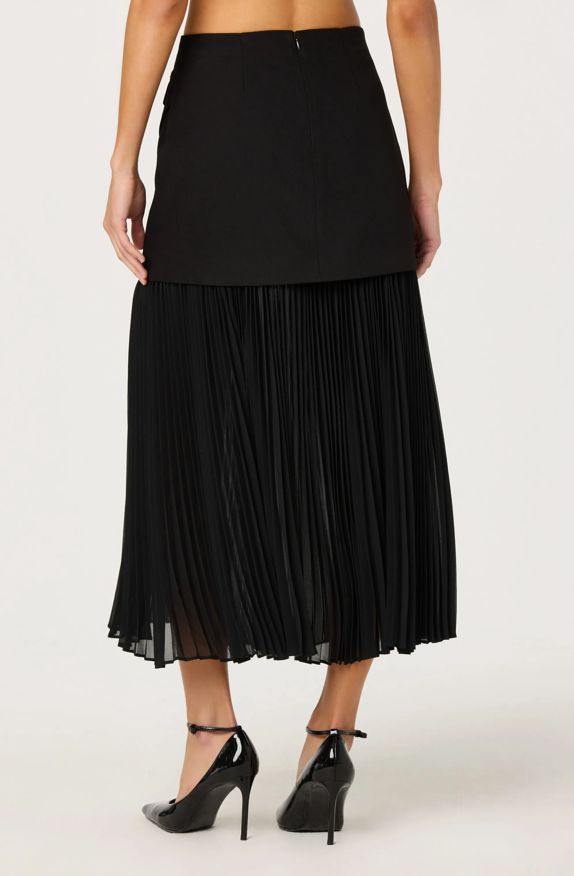 Deaile Contrast Layered Pleated Skirt sold by Astr product image thumbnail 3