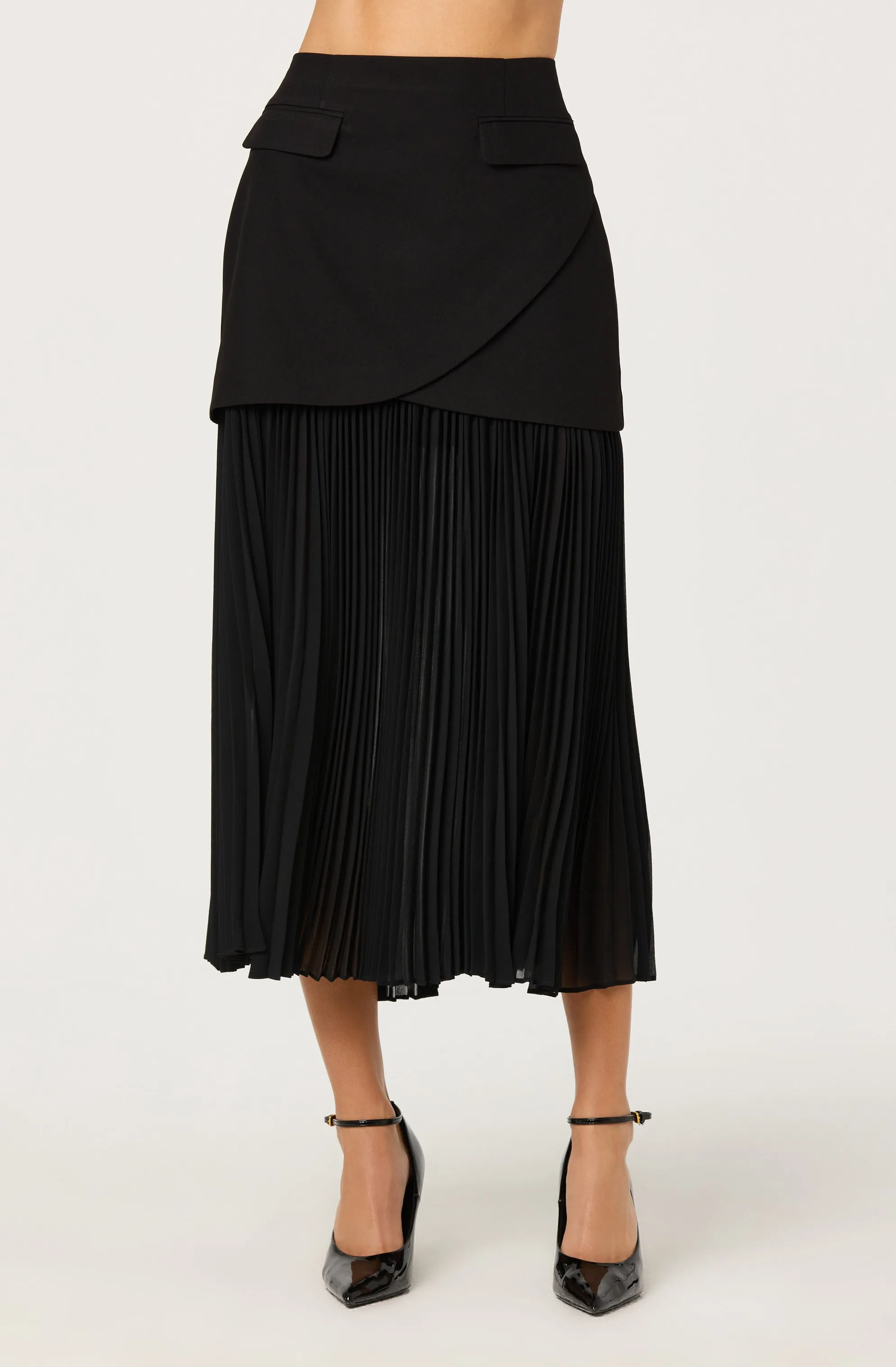 Deaile Contrast Layered Pleated Skirt sold by Astr product image thumbnail 2