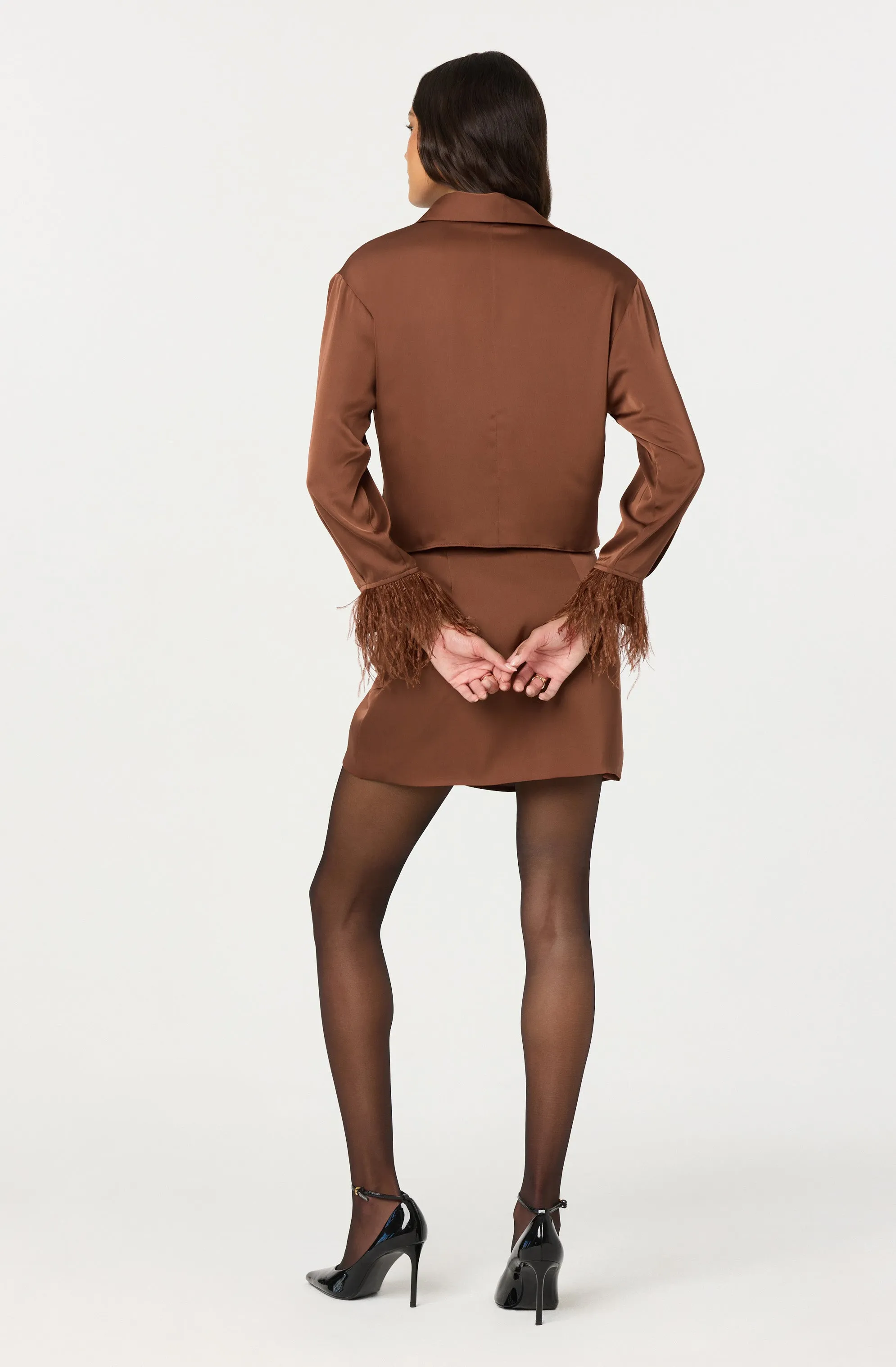 Catrina Satin Draped Mini Skirt sold by Astr product image thumbnail 3