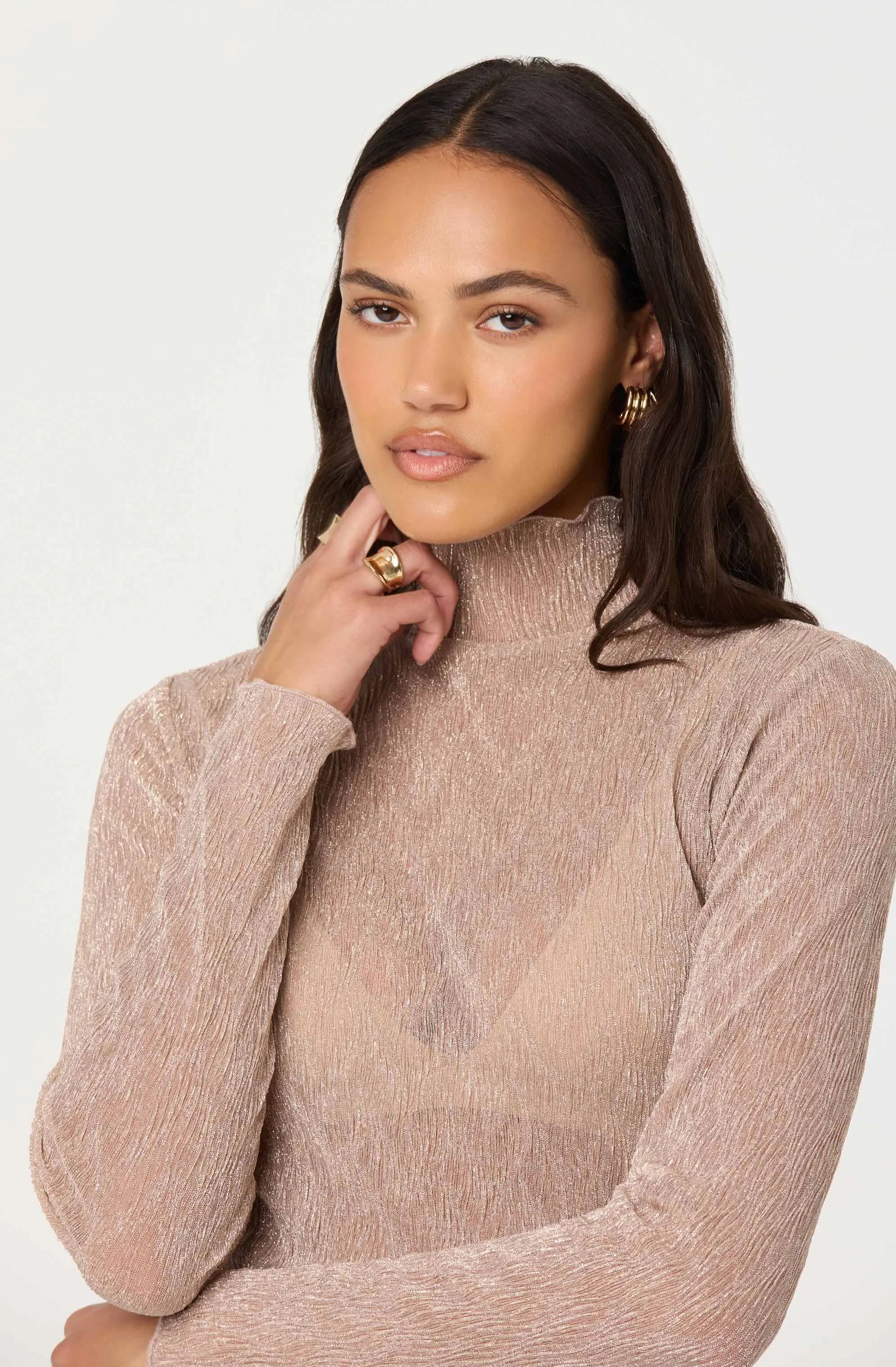 Kyra Sheer Metallic Top sold by Astr product image thumbnail 2