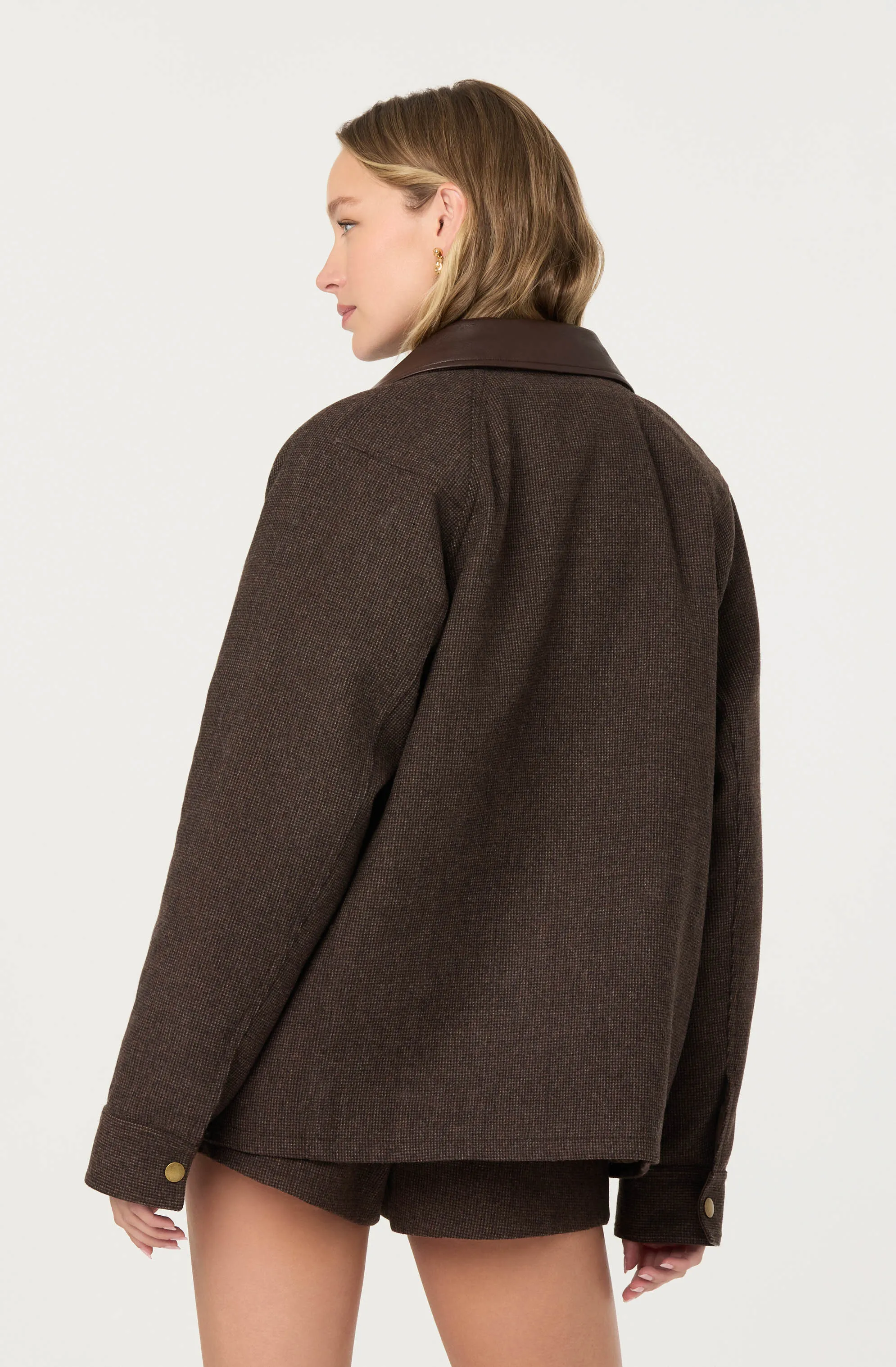 Rylan Contrast Wool Blend Jacket sold by Astr product image thumbnail 4