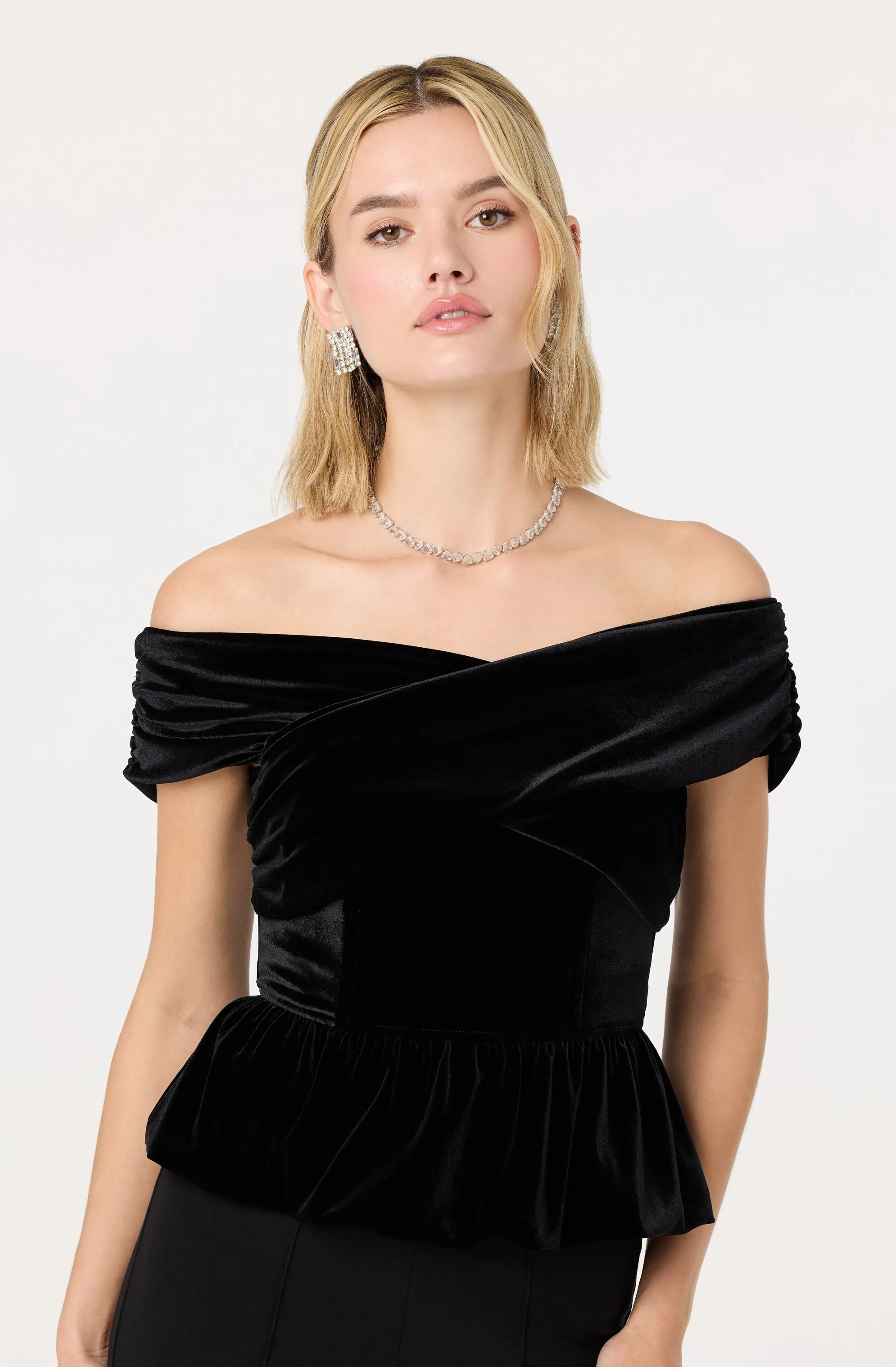 Tenille Velvet Off Shoulder Top sold by Astr product image thumbnail 2