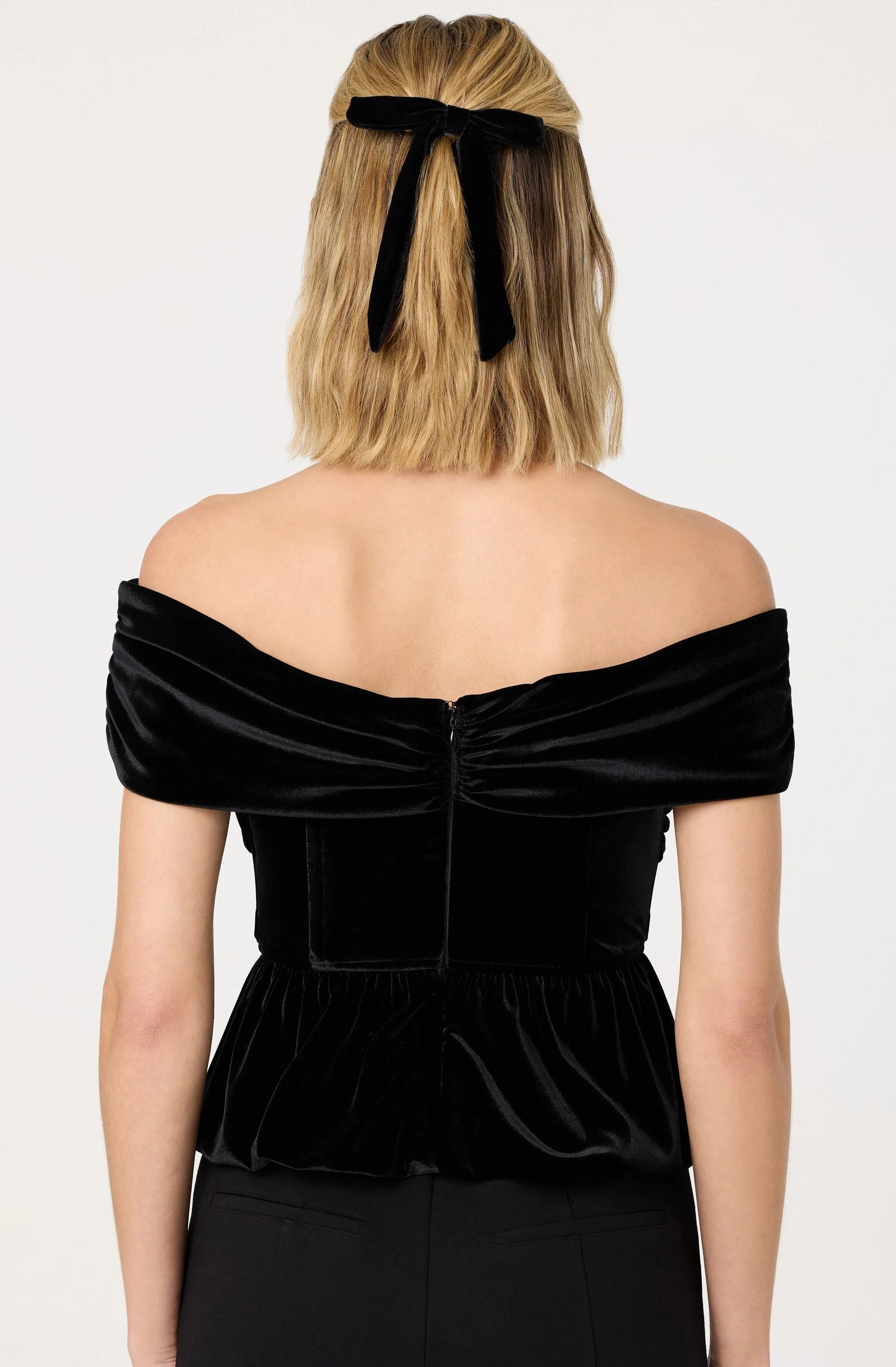 Tenille Velvet Off Shoulder Top sold by Astr product image thumbnail 3