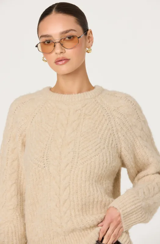 Taran Cable Knit Sweater sold by Astr