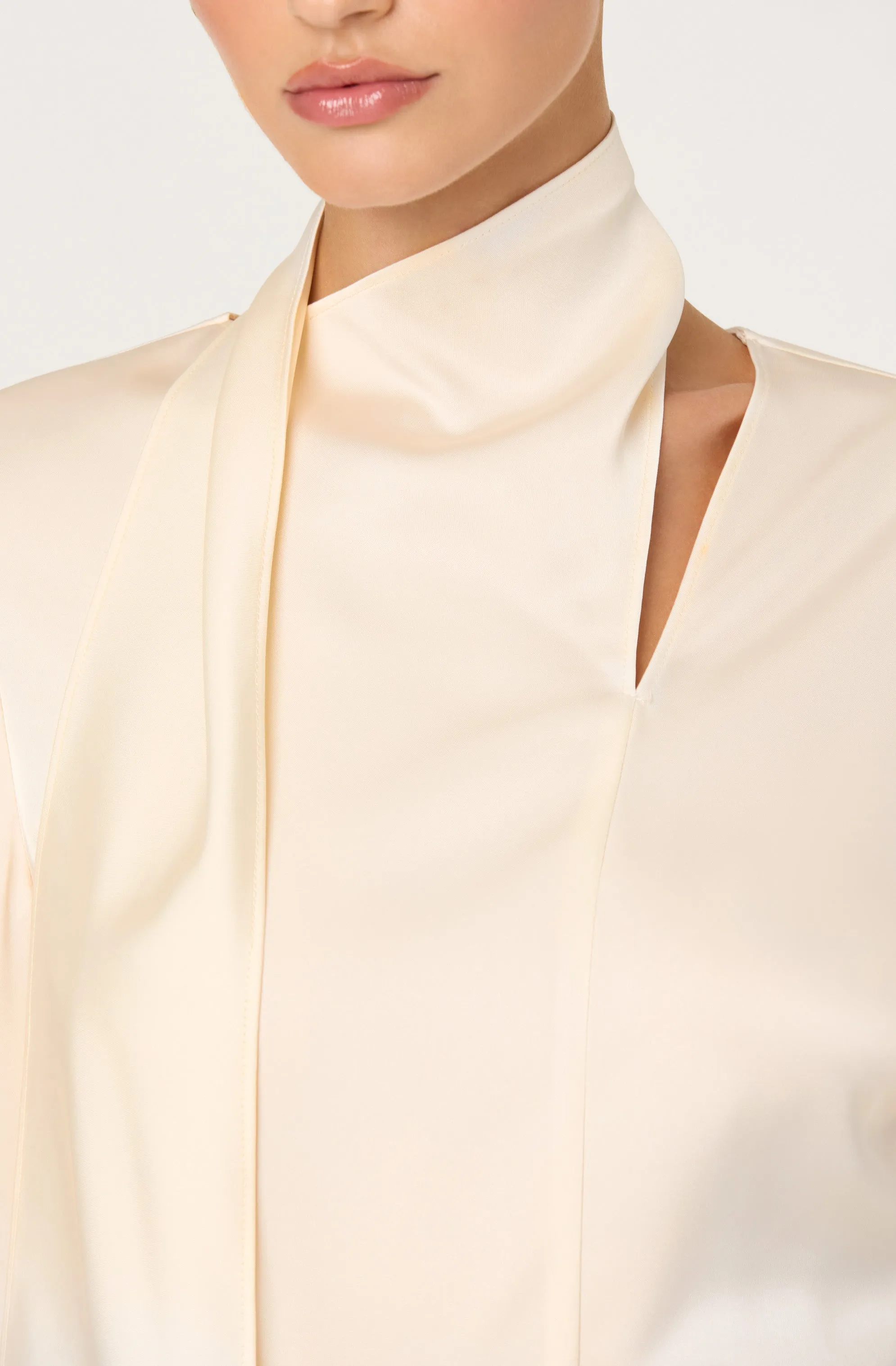 Felisita Satin Cutout Scarf Top sold by Astr product image thumbnail 4