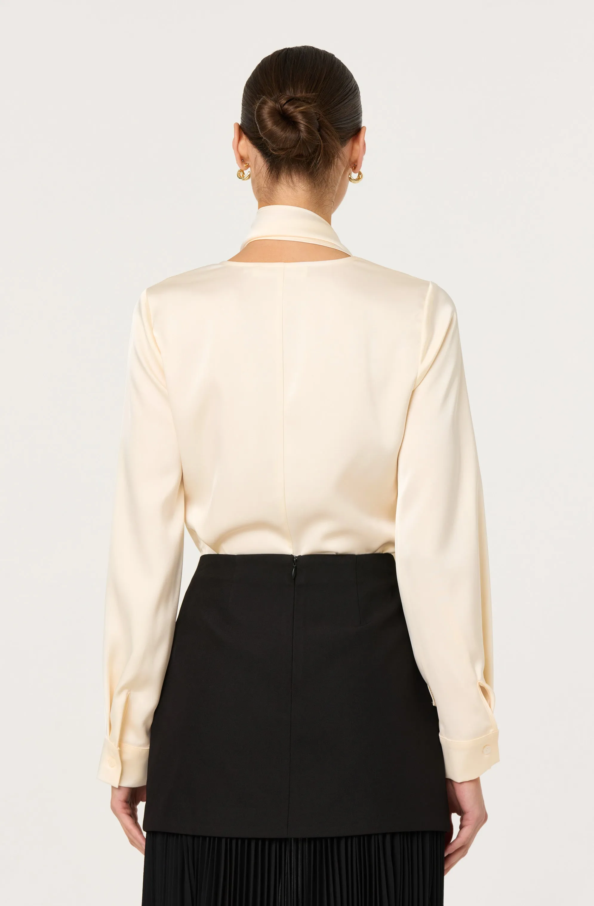 Felisita Satin Cutout Scarf Top sold by Astr product image thumbnail 5