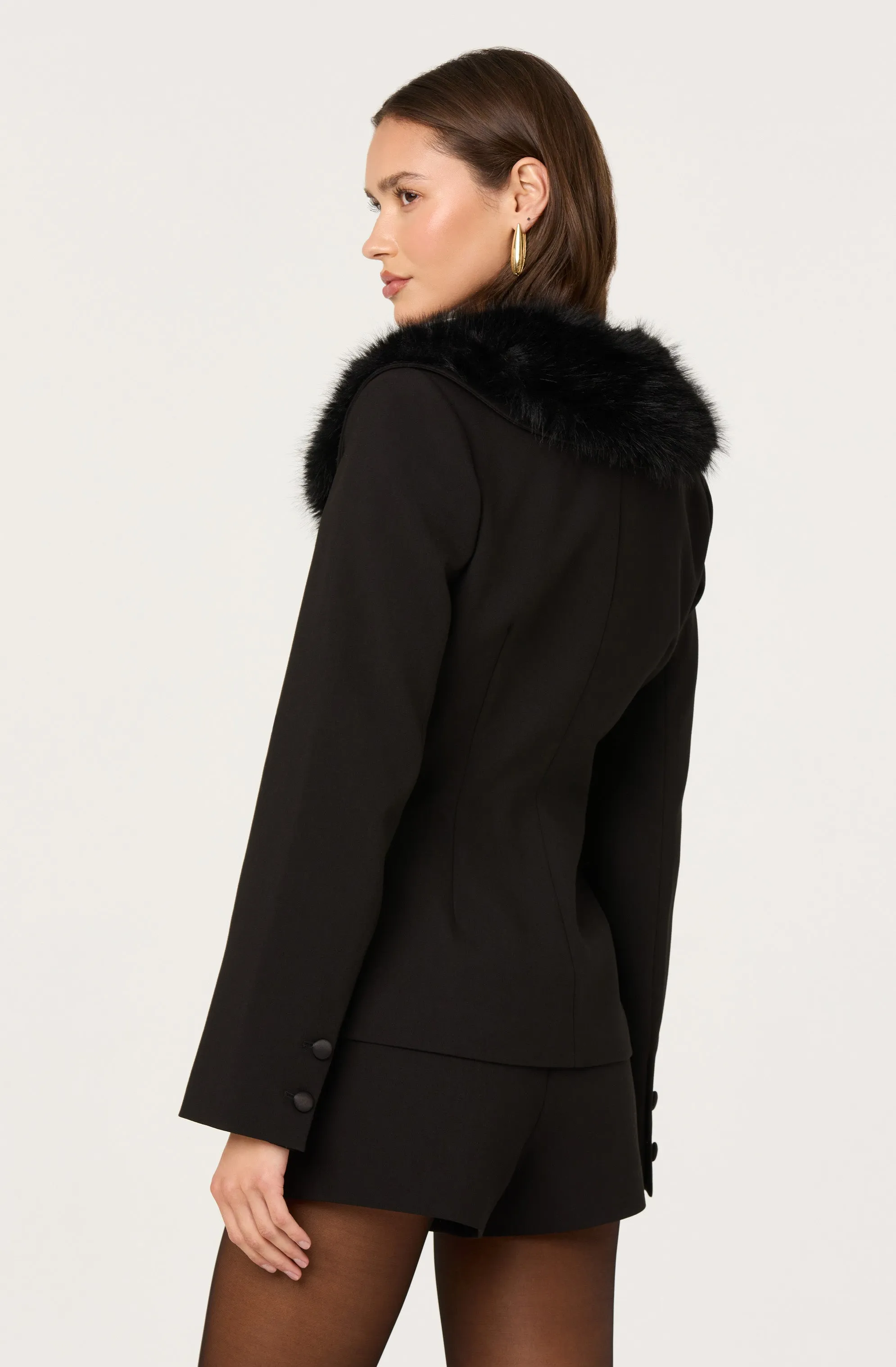 Stefani Faux Fur Trim Jacket sold by Astr product image thumbnail 4
