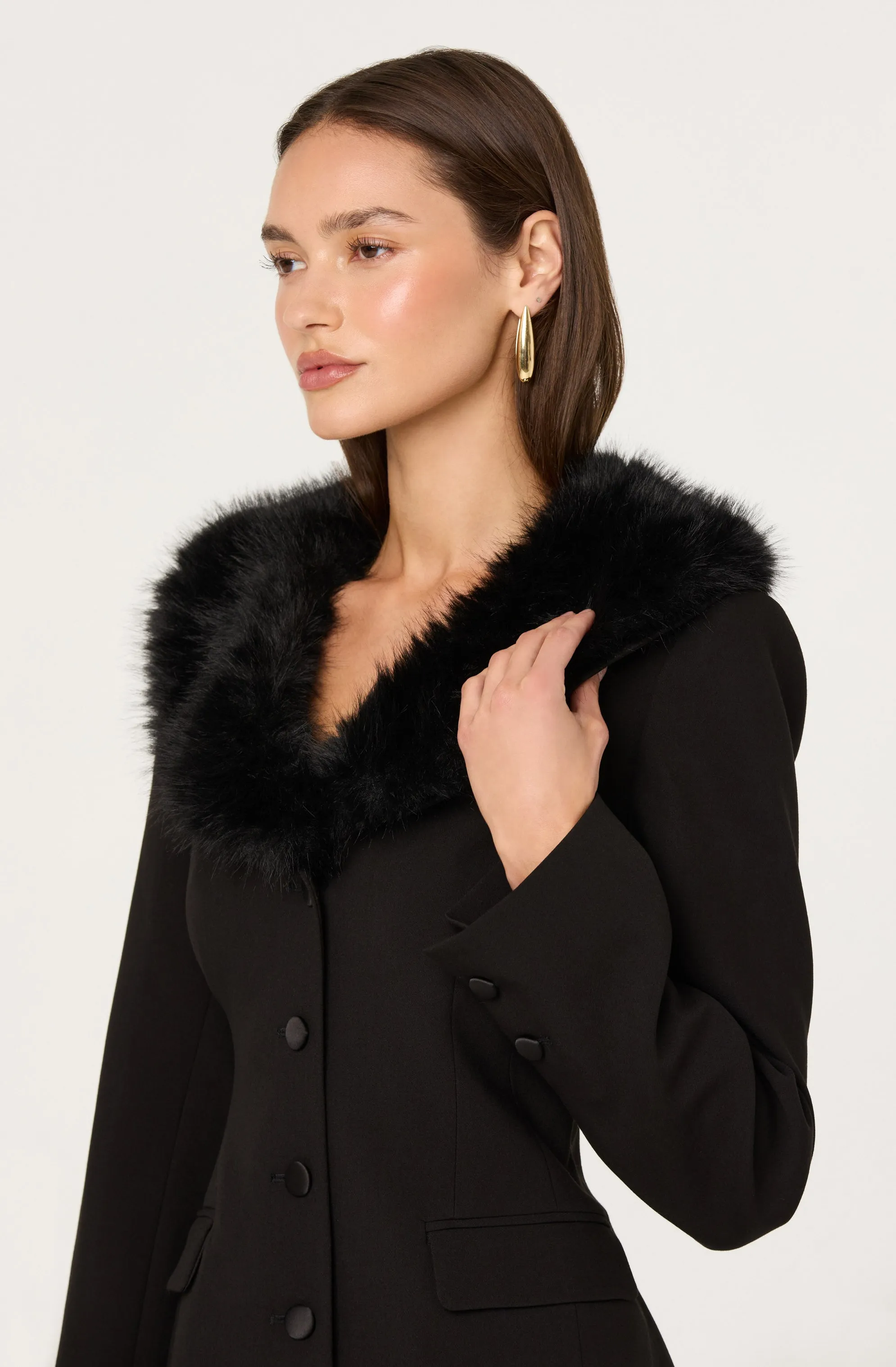 Stefani Faux Fur Trim Jacket sold by Astr product image thumbnail 3