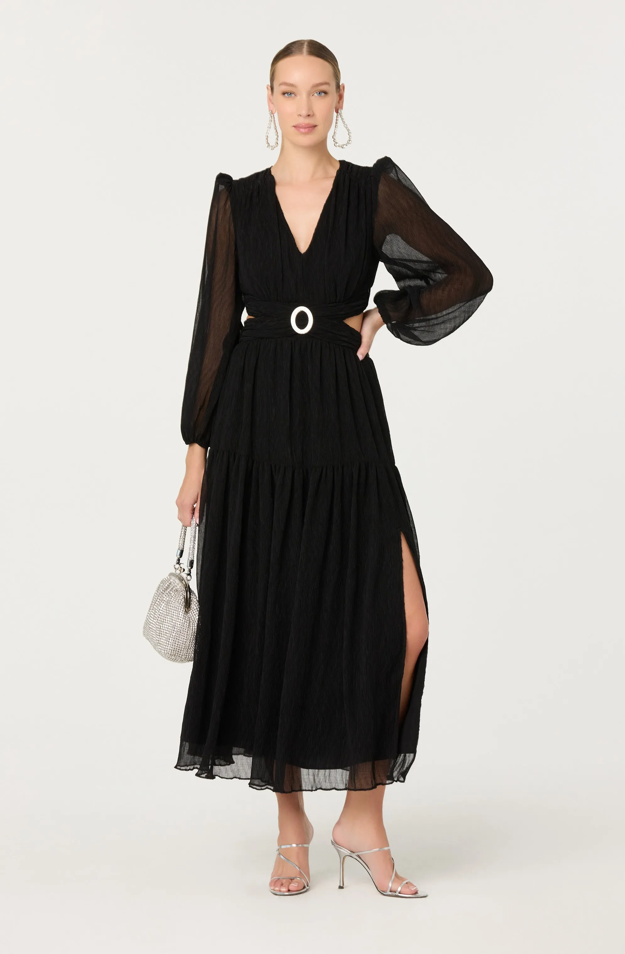 Klarissa V-Neck Cutout Maxi Dress sold by Astr product image thumbnail 5