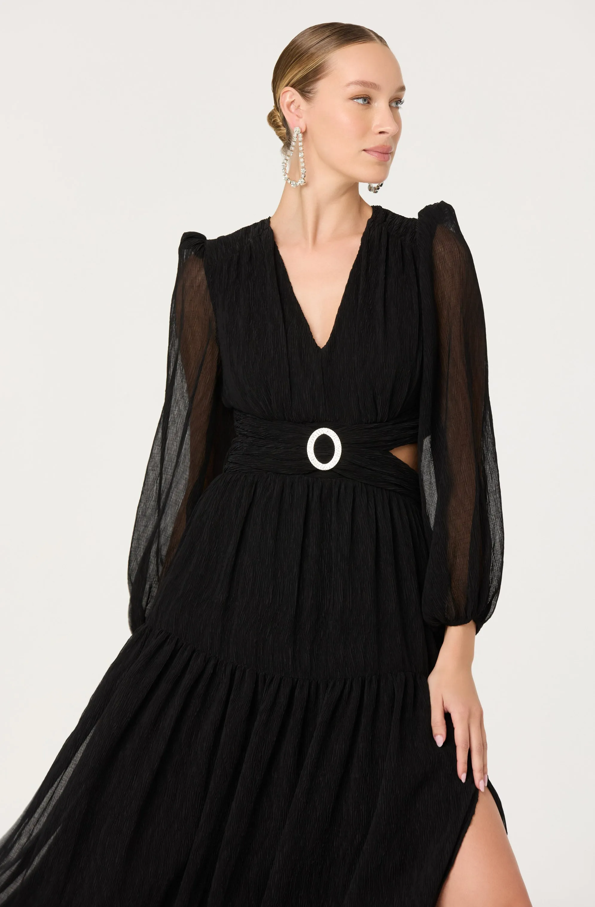 Klarissa V-Neck Cutout Maxi Dress sold by Astr product image thumbnail 2