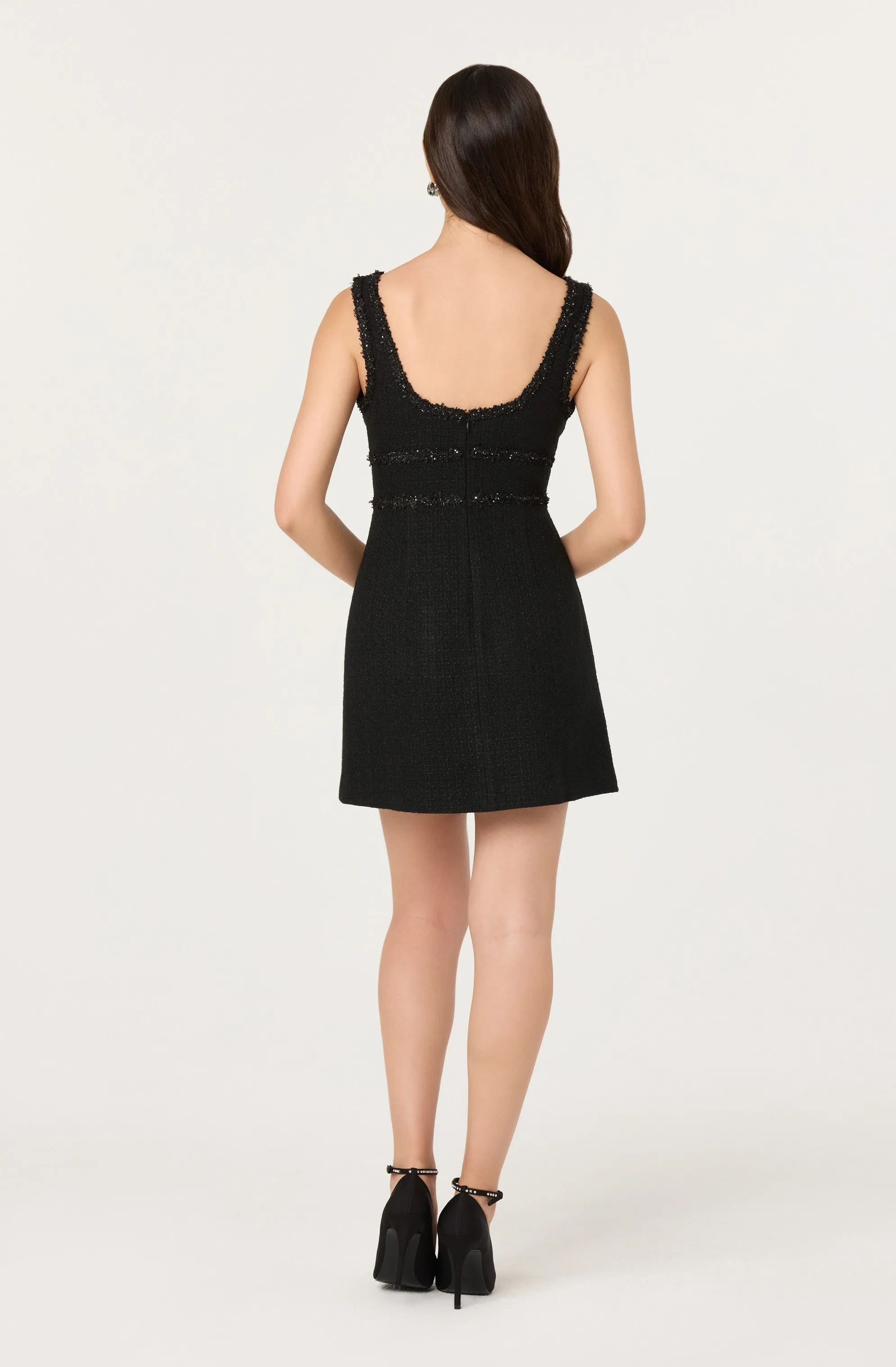 Maira Tweed Bow Mini Dress sold by Astr product image thumbnail 4