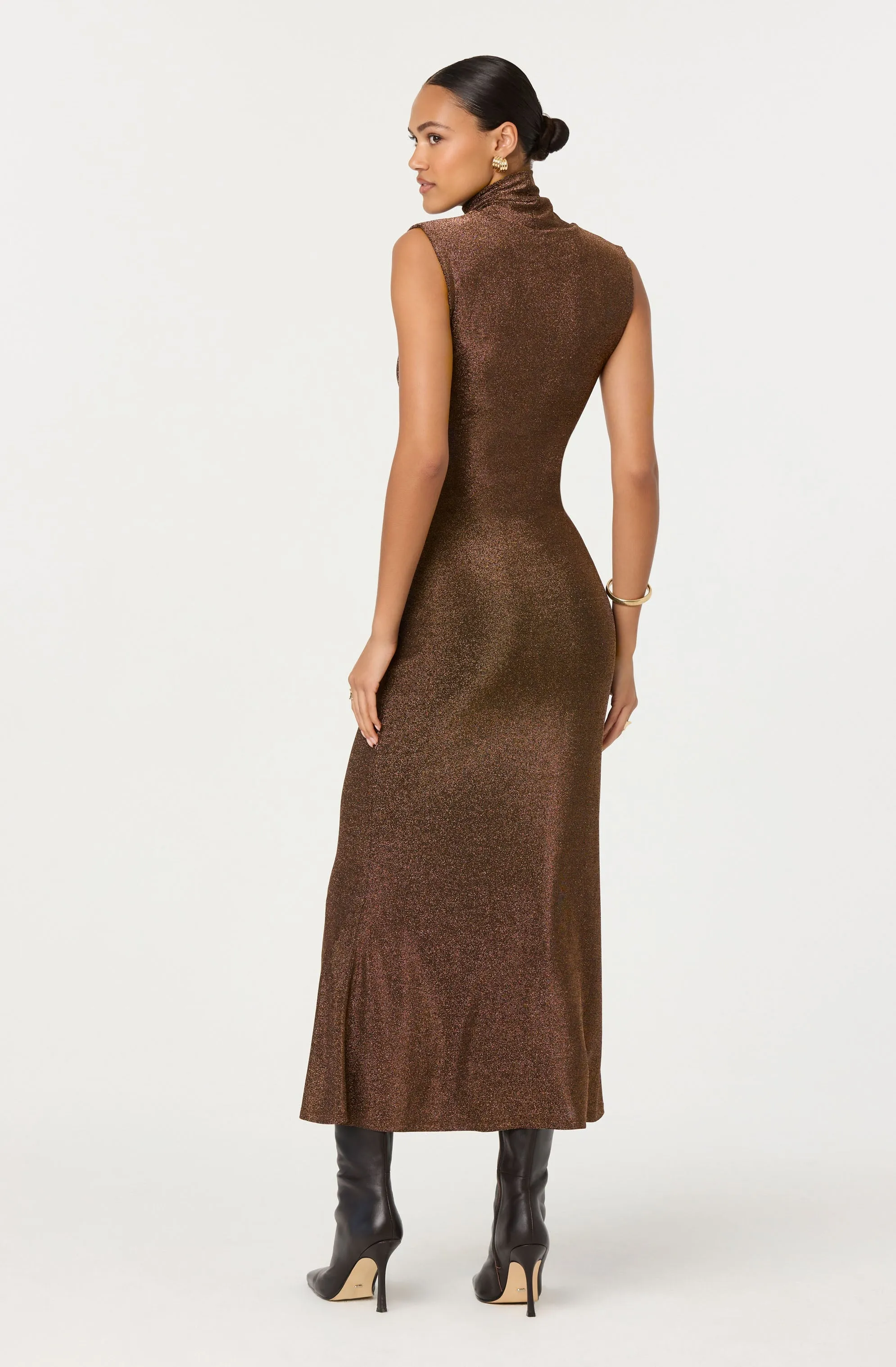 Riana Metallic Twist Front Maxi Dress sold by Astr product image thumbnail 3