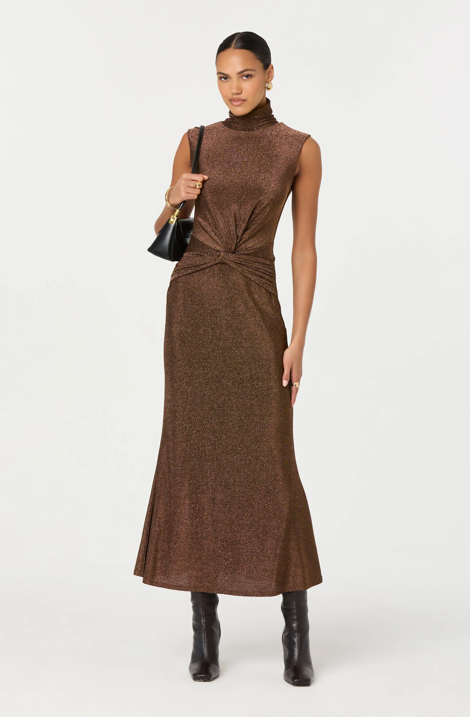 Riana Metallic Twist Front Maxi Dress sold by Astr product image thumbnail 2