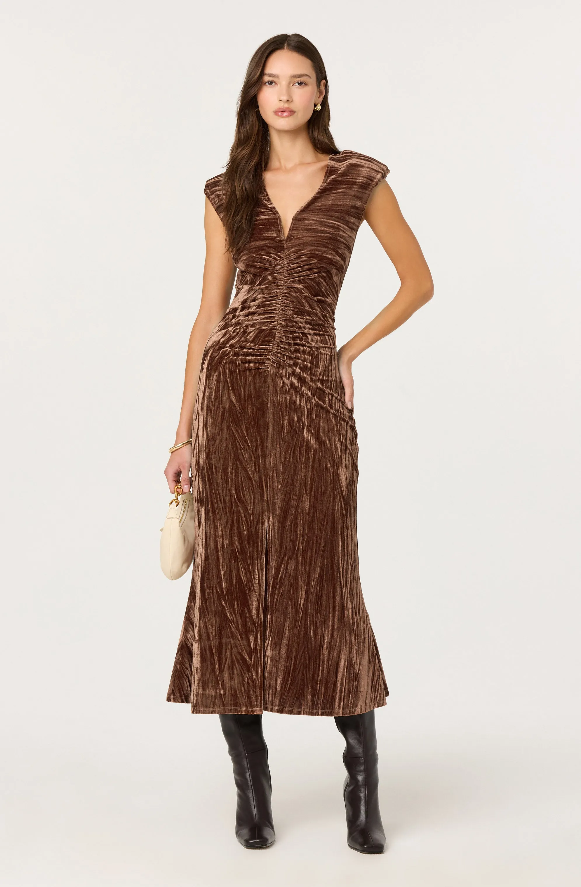 Daisha Crushed Velvet Midi Dress sold by Astr product image thumbnail 4