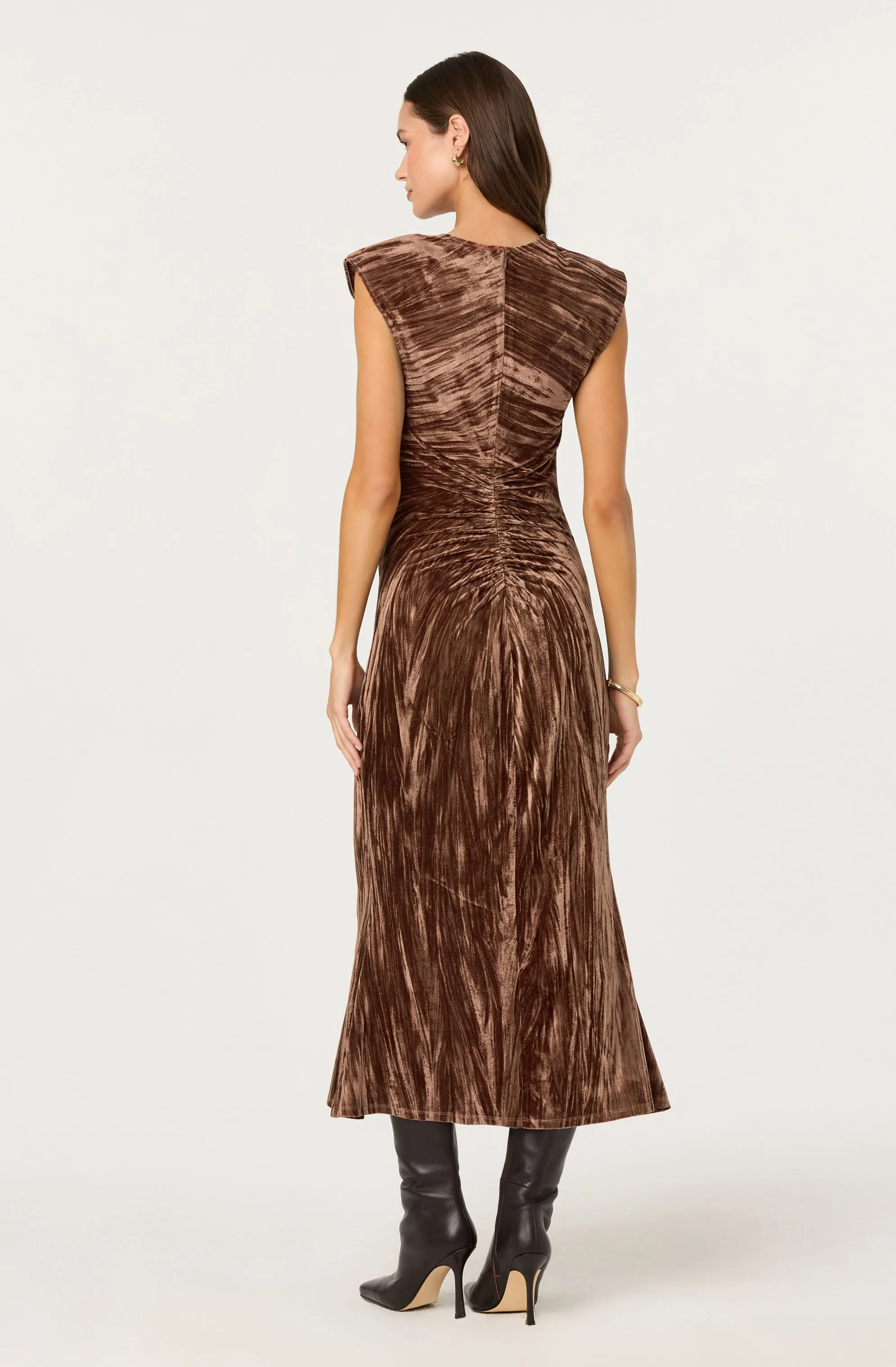 Daisha Crushed Velvet Midi Dress sold by Astr product image thumbnail 5