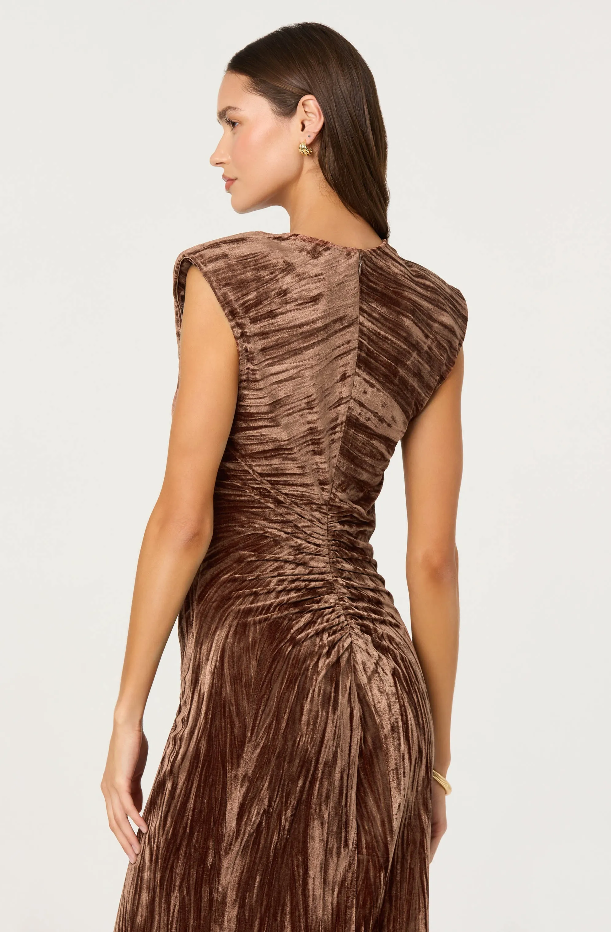 Daisha Crushed Velvet Midi Dress sold by Astr product image thumbnail 3