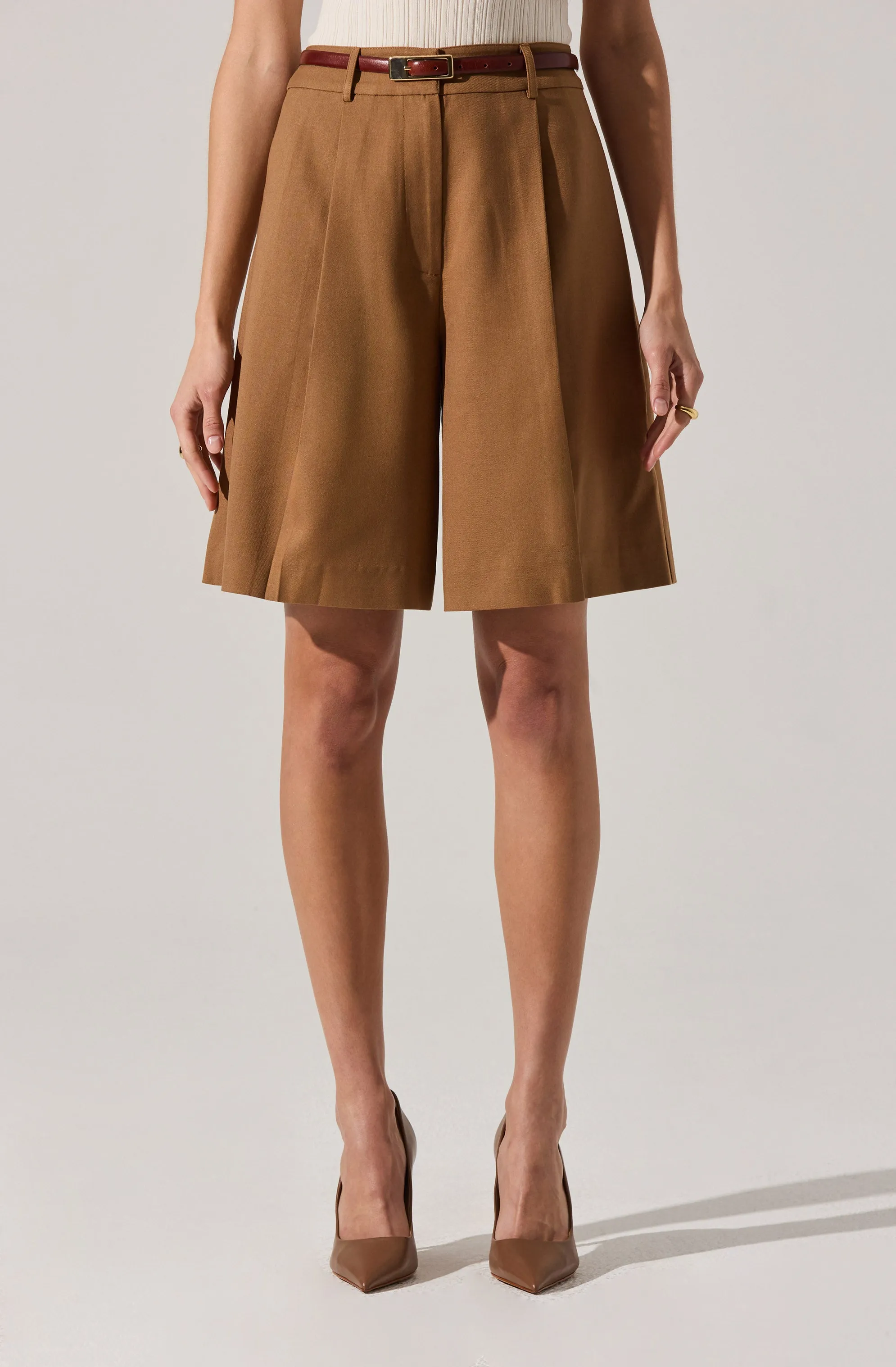 Quillie Pleated Tailored Bermuda Shorts sold by Astr product image thumbnail 5