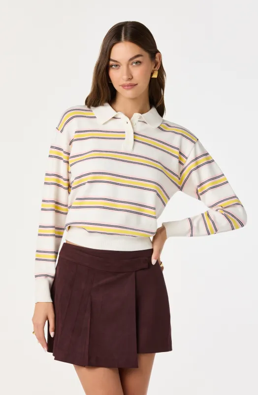 Polo Long Sleeve Striped Sweater sold by Astr
