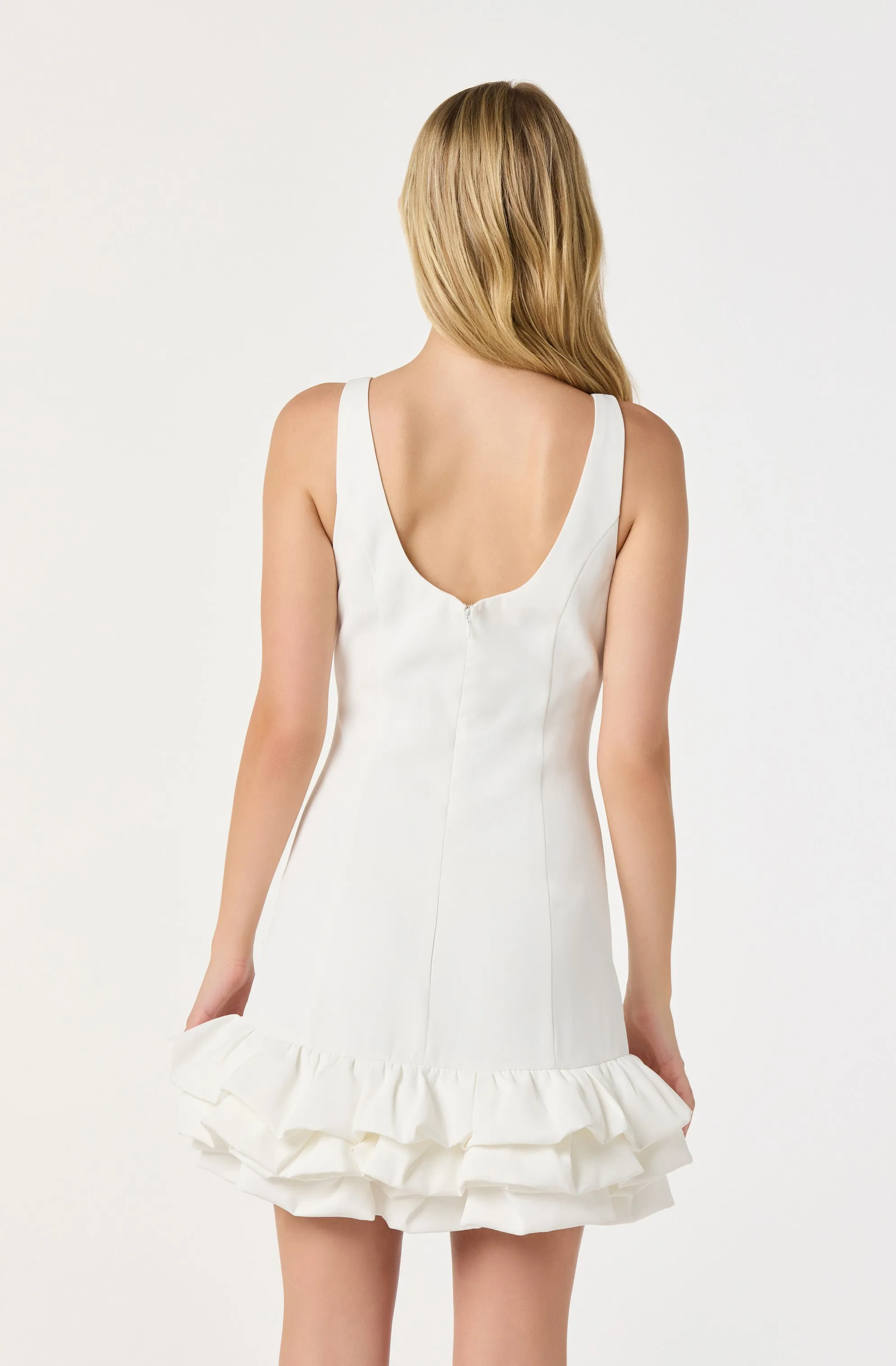 Elexis Ruffle Hem Mini Dress sold by Astr product image thumbnail 4