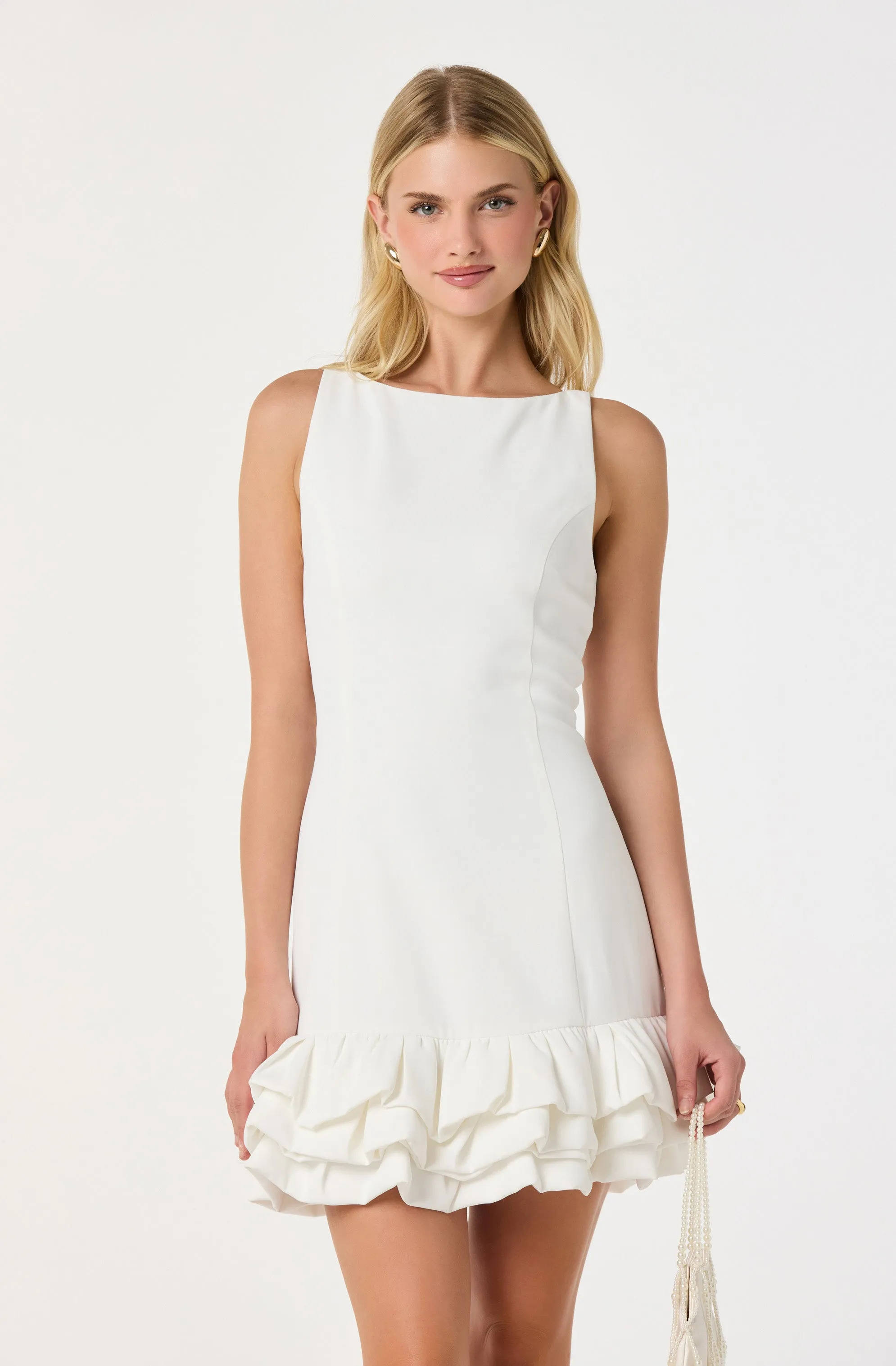 Elexis Ruffle Hem Mini Dress sold by Astr