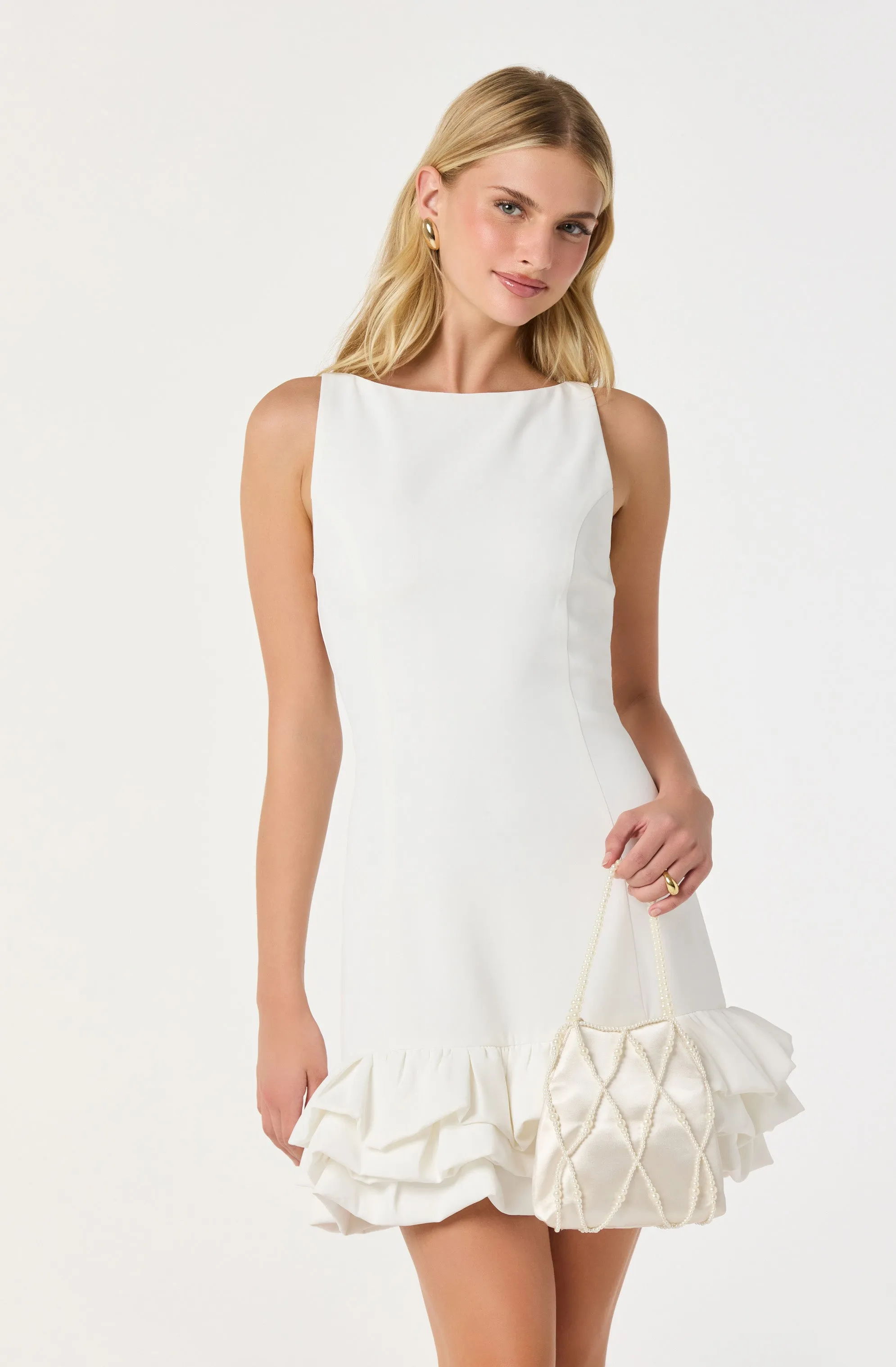 Elexis Ruffle Hem Mini Dress sold by Astr product image thumbnail 3