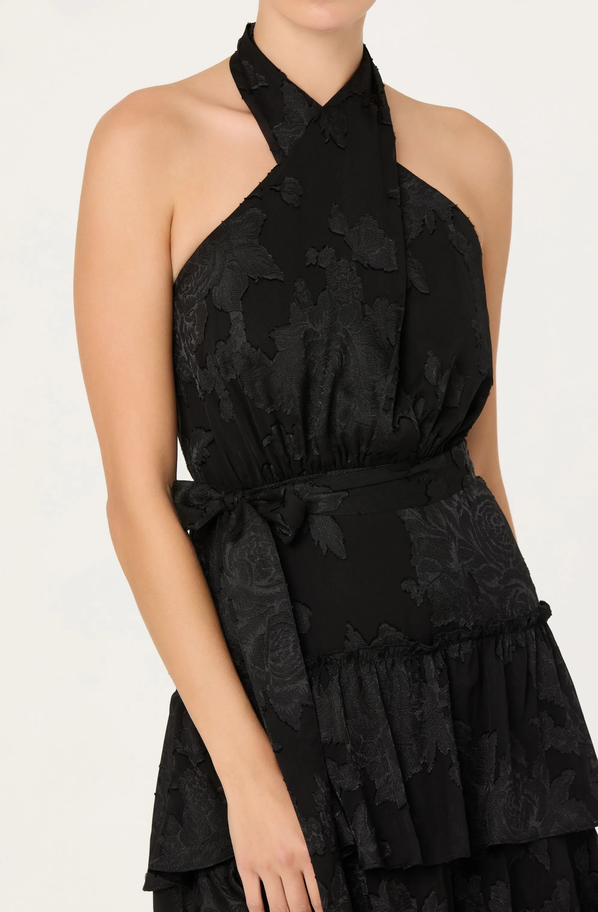 Adamaris Tiered Halter Maxi Dress sold by Astr product image thumbnail 4