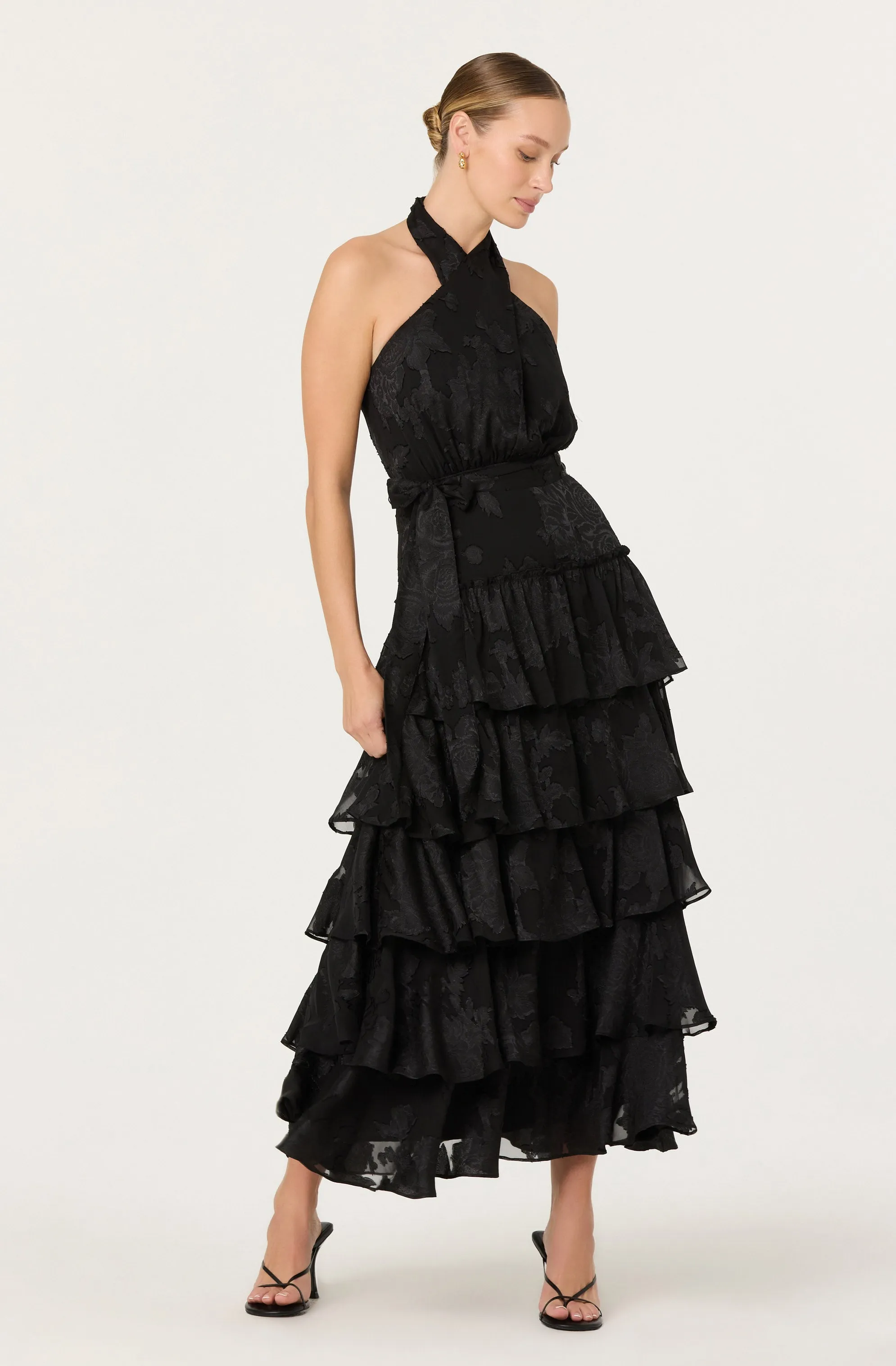 Adamaris Tiered Halter Maxi Dress sold by Astr product image thumbnail 5