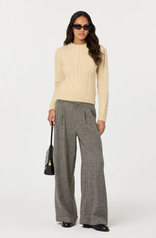 Lanie Relaxed Tweed Trousers sold by Astr