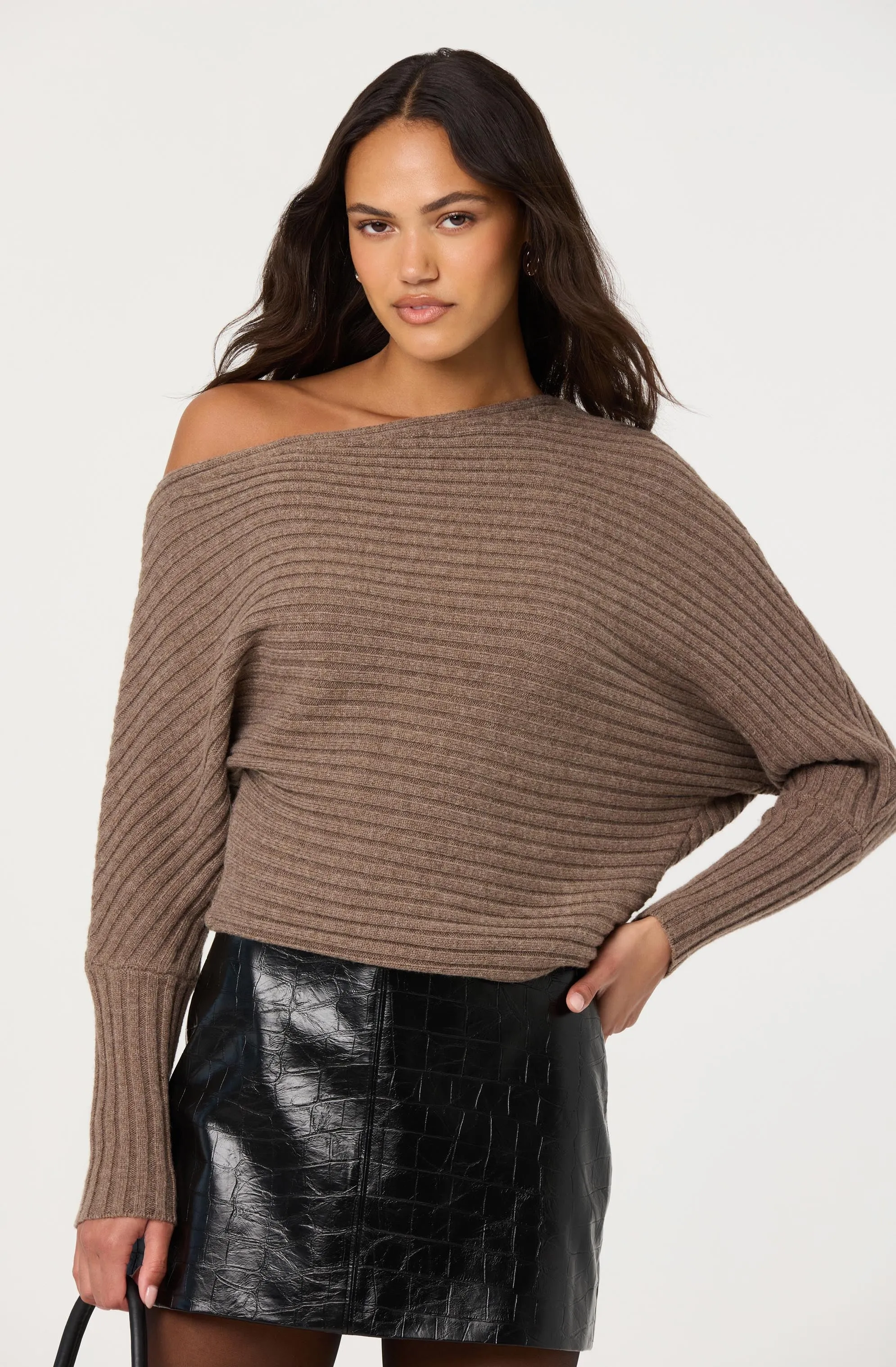 Samaria Off Shoulder Dolman Sweater sold by Astr product image thumbnail 2
