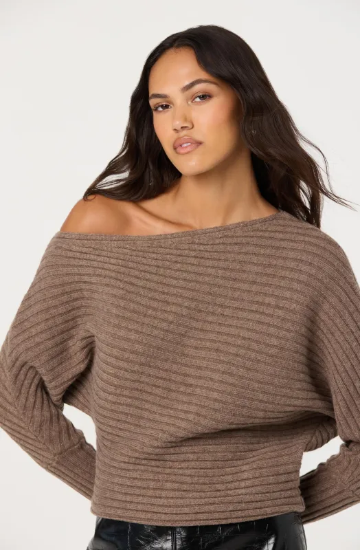 Samaria Off Shoulder Dolman Sweater sold by Astr