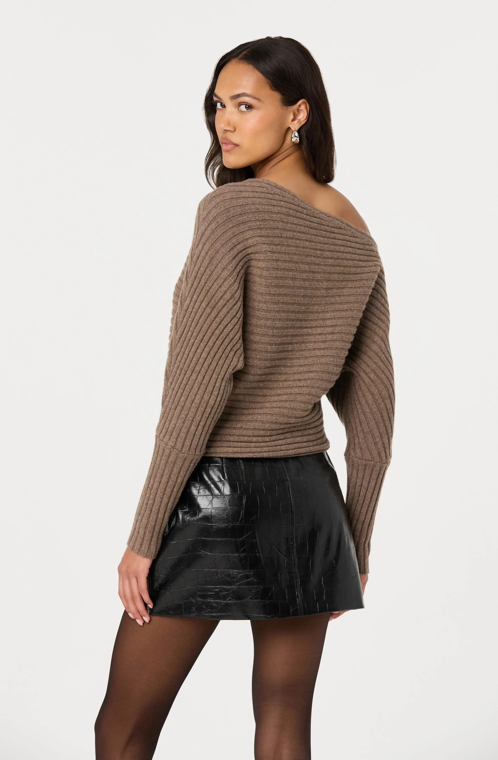 Samaria Off Shoulder Dolman Sweater sold by Astr product image thumbnail 4
