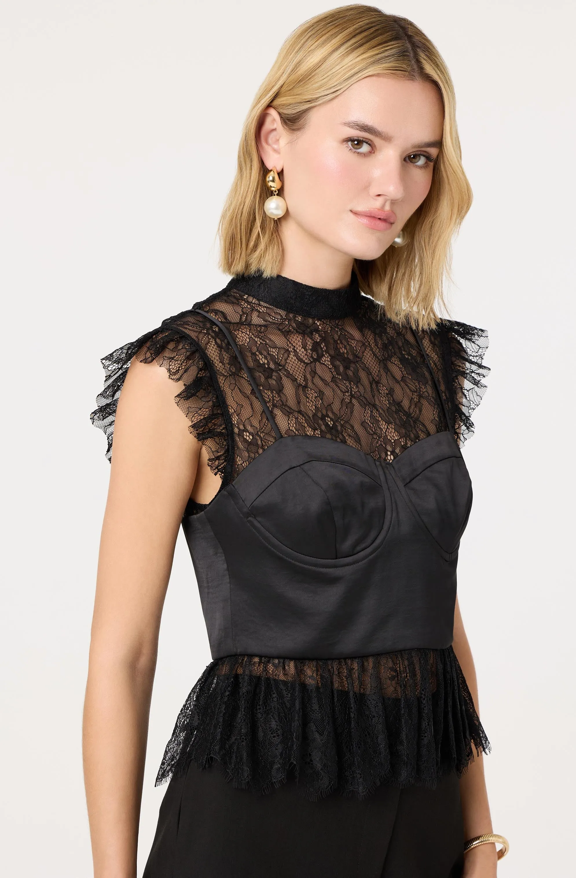 Katarina Lace Detail Bustier Top sold by Astr product image thumbnail 2