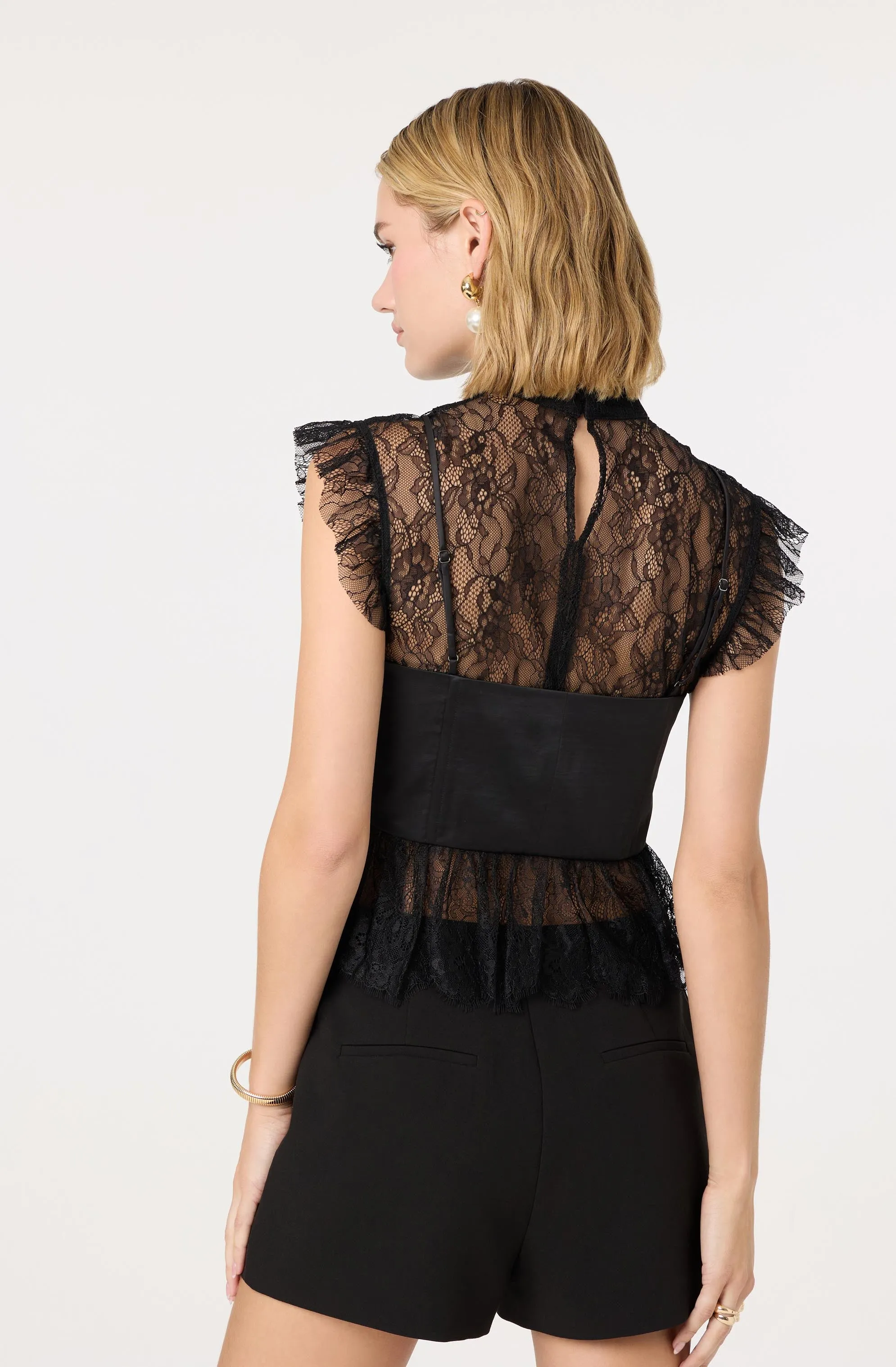 Katarina Lace Detail Bustier Top sold by Astr product image thumbnail 3