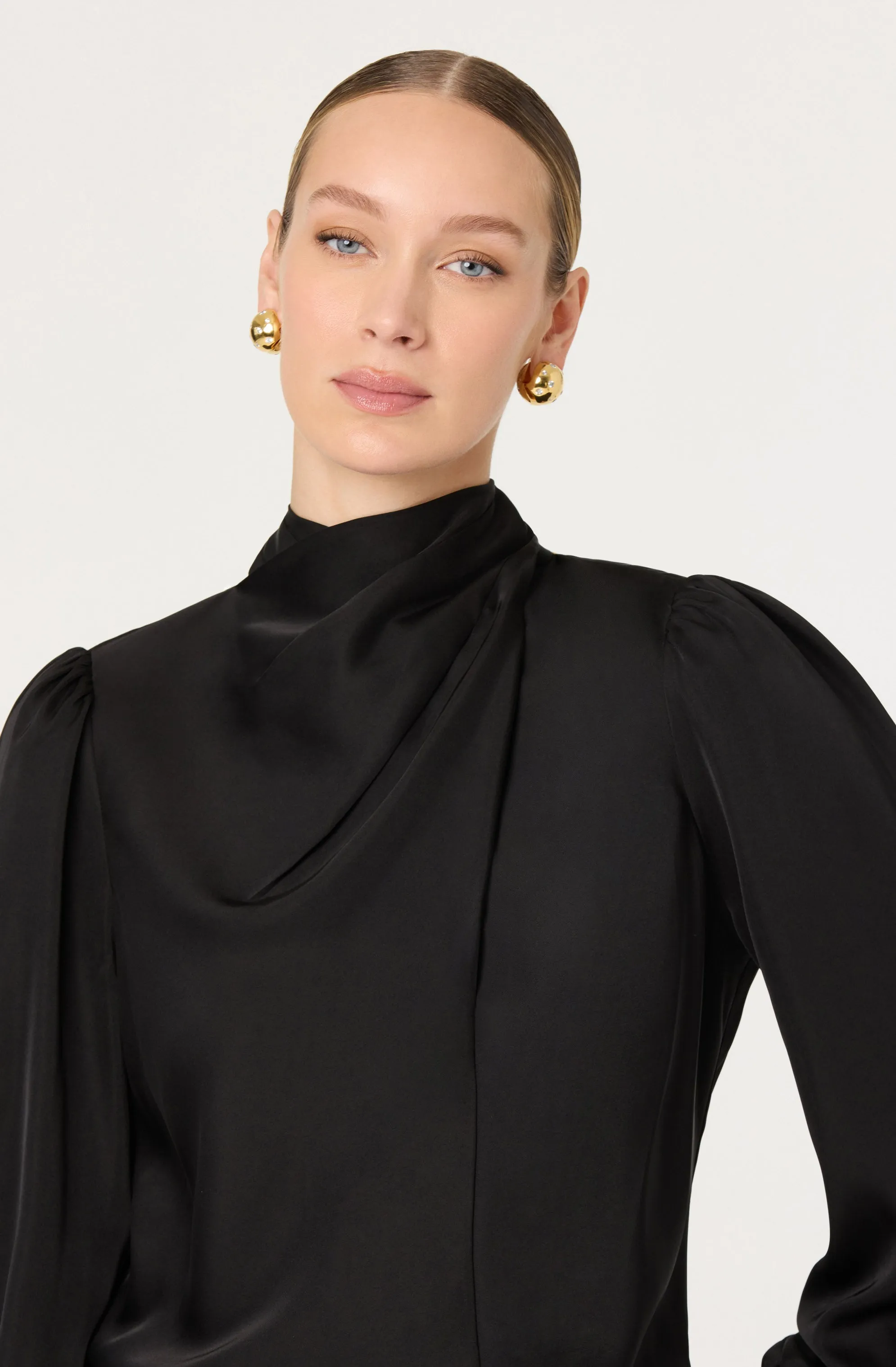 Ivonne High-Neck Satin Top sold by Astr product image thumbnail 4