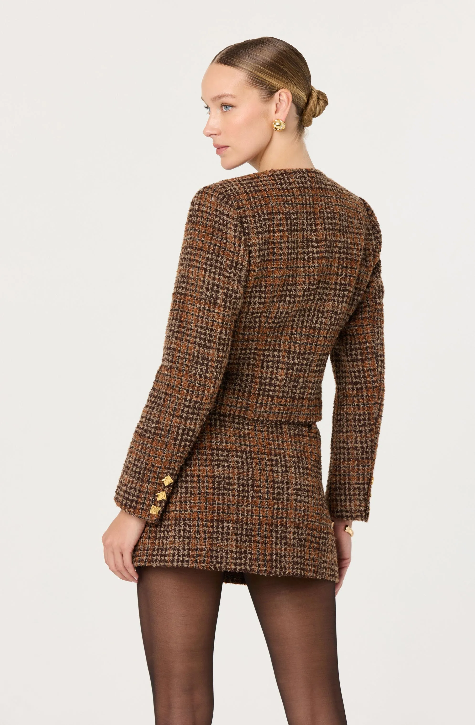 Kyleigh Plaid Tweed Jacket sold by Astr product image thumbnail 5