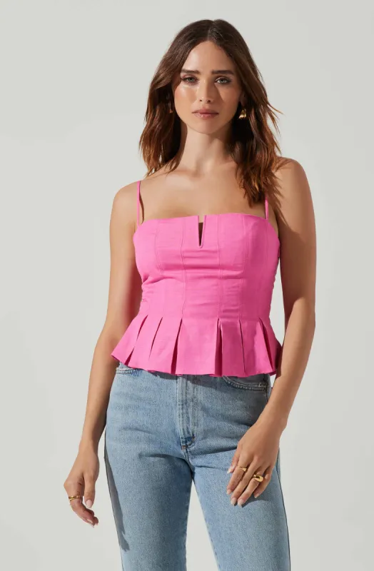 Rhoda Pleated Top sold by Astr