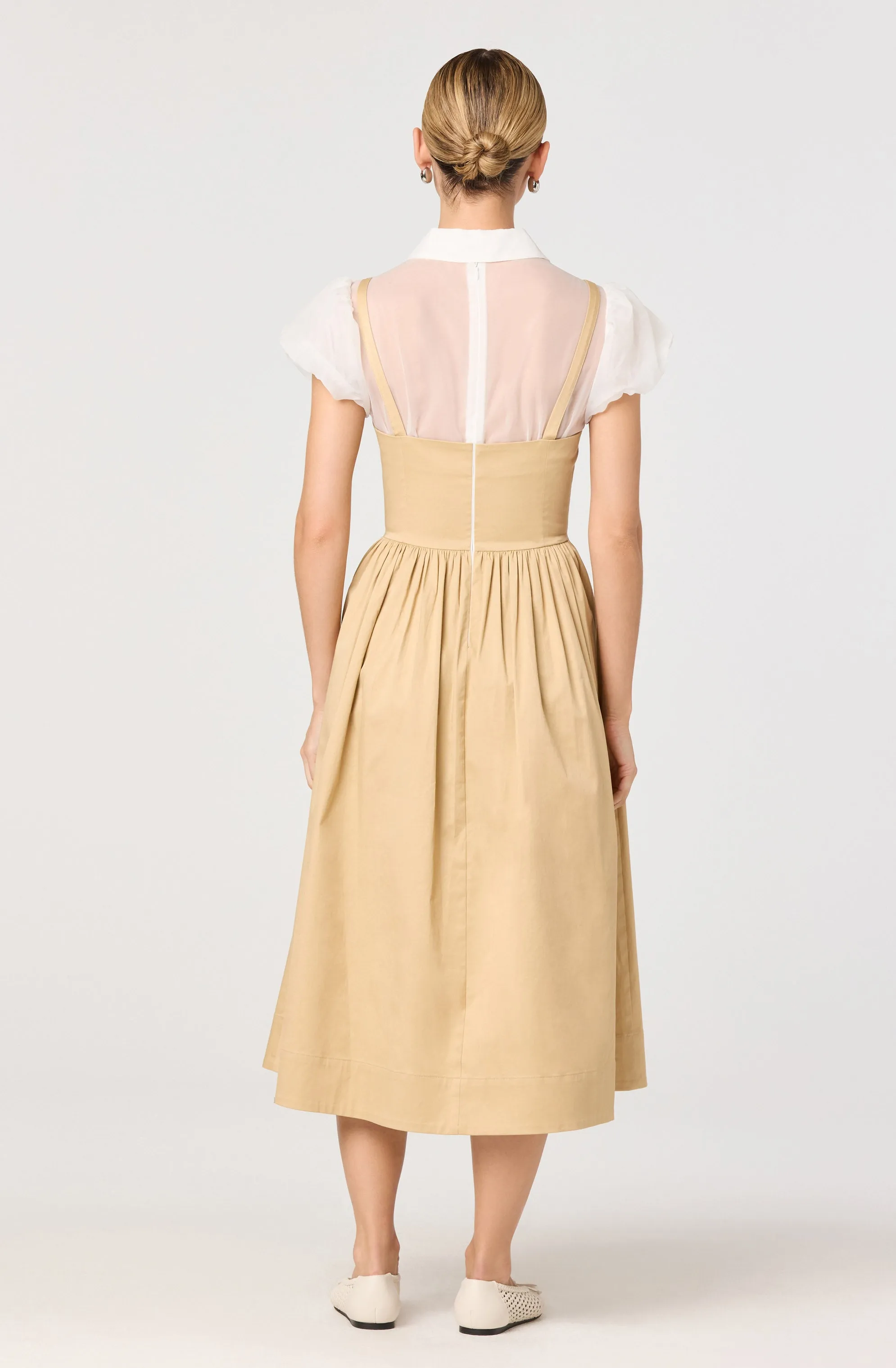Carrington Mixed Media Layered Midi Dress sold by Astr product image thumbnail 3