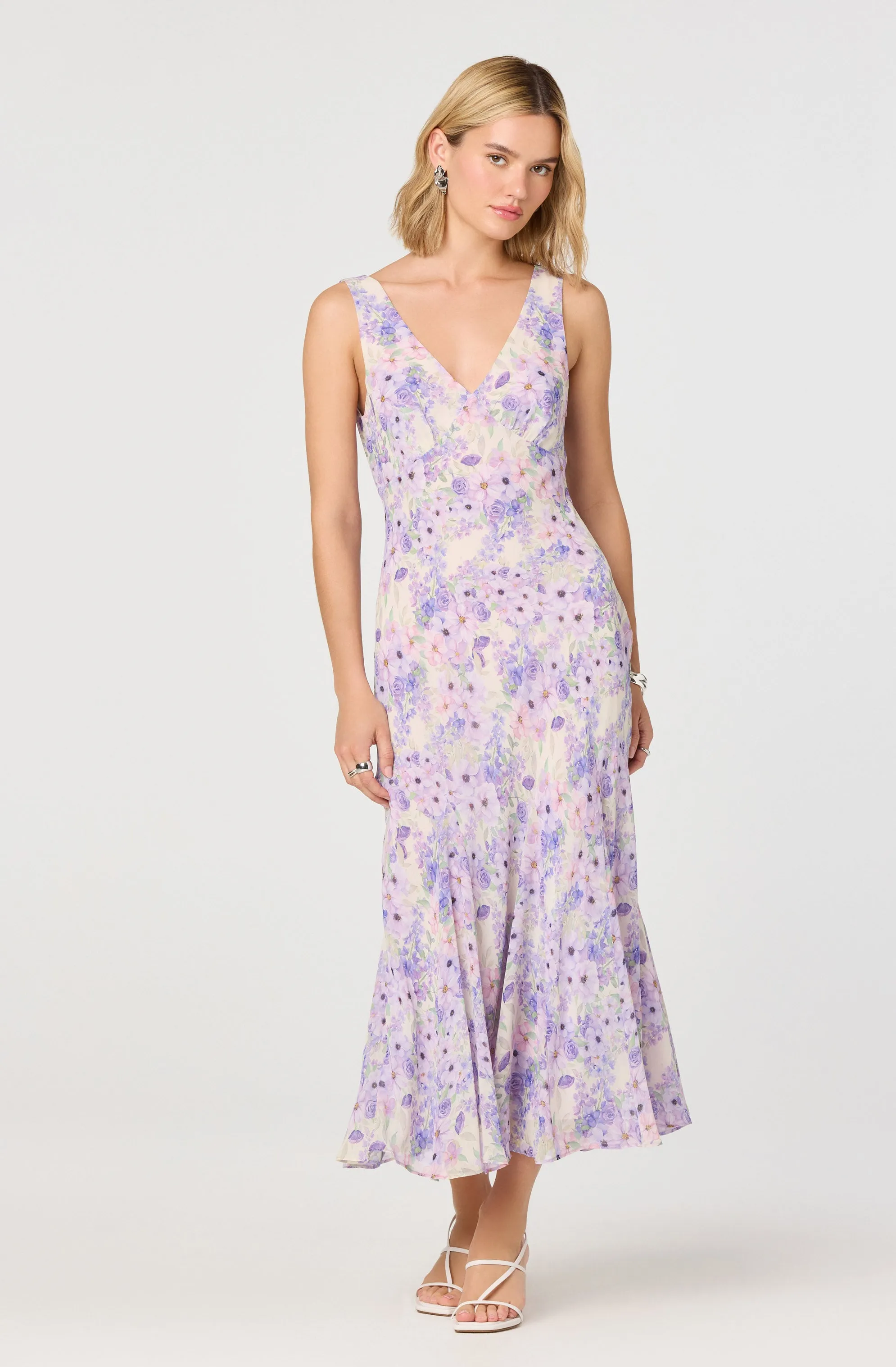 Symone Floral Godet Midi Dress sold by Astr product image thumbnail 2