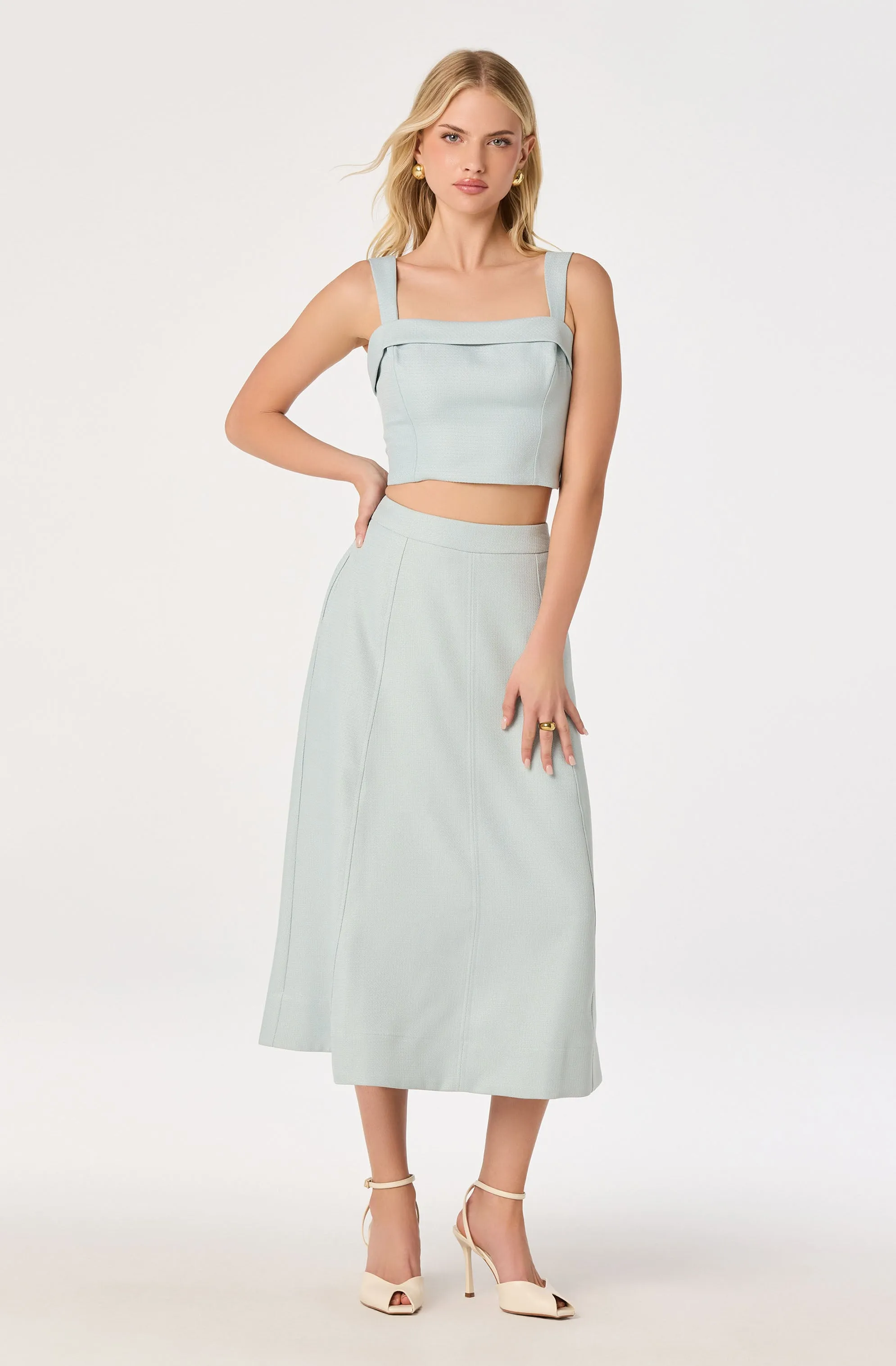 Kinslee Square Neck Cropped Top sold by Astr