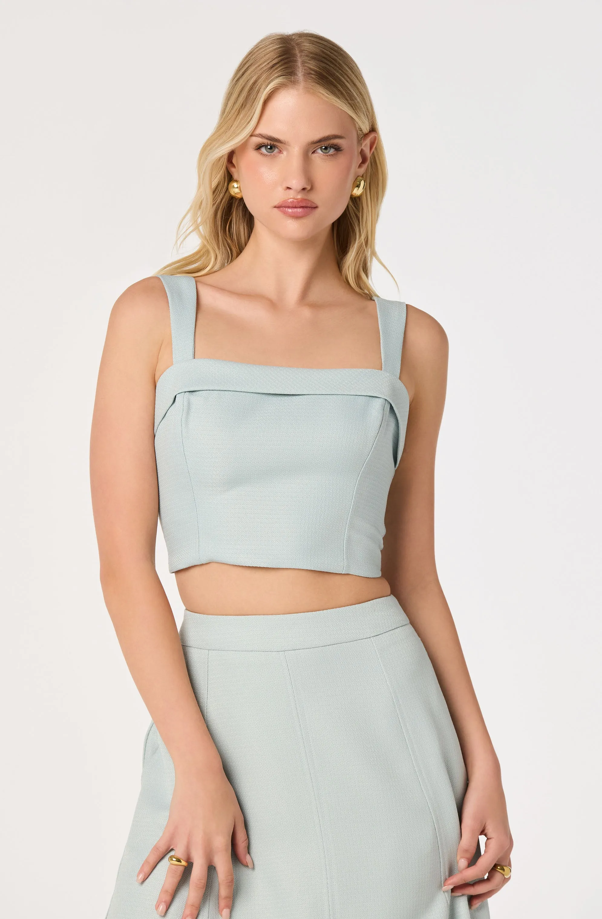 Kinslee Square Neck Cropped Top sold by Astr product image thumbnail 2