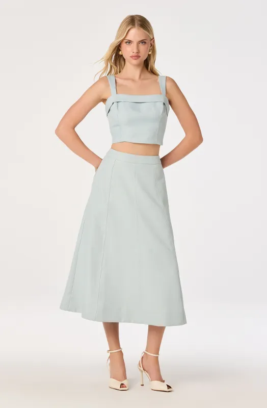 Kinslee A-Line Midi Skirt sold by Astr