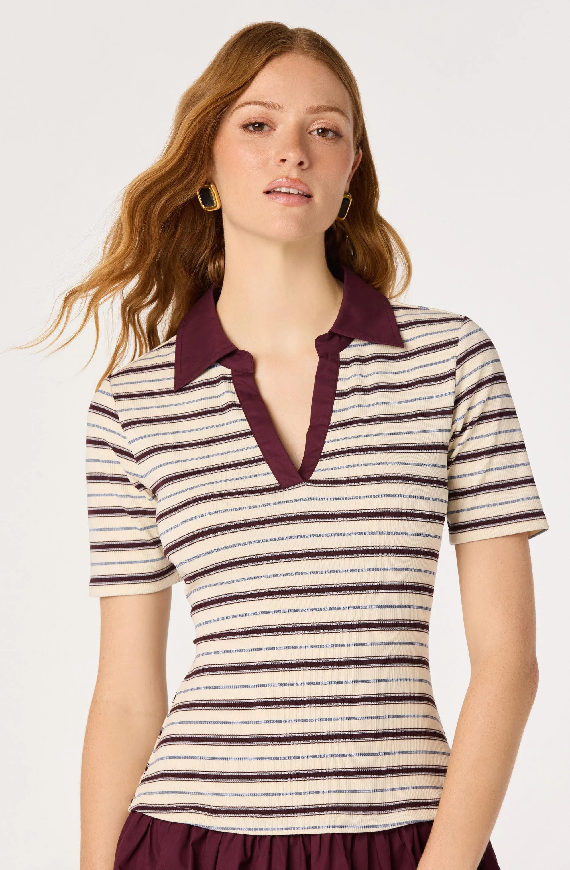 Emmalee Mixed Media Polo Dress sold by Astr product image thumbnail 4