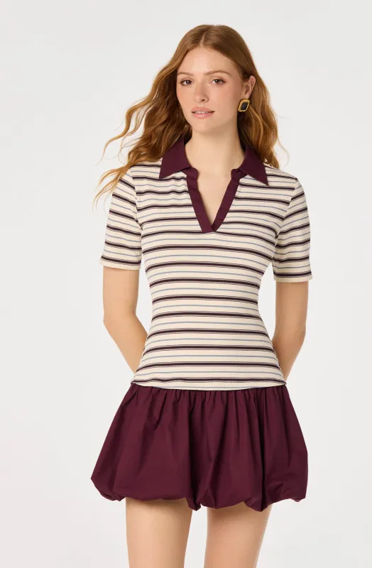 Emmalee Mixed Media Polo Dress made by Astr