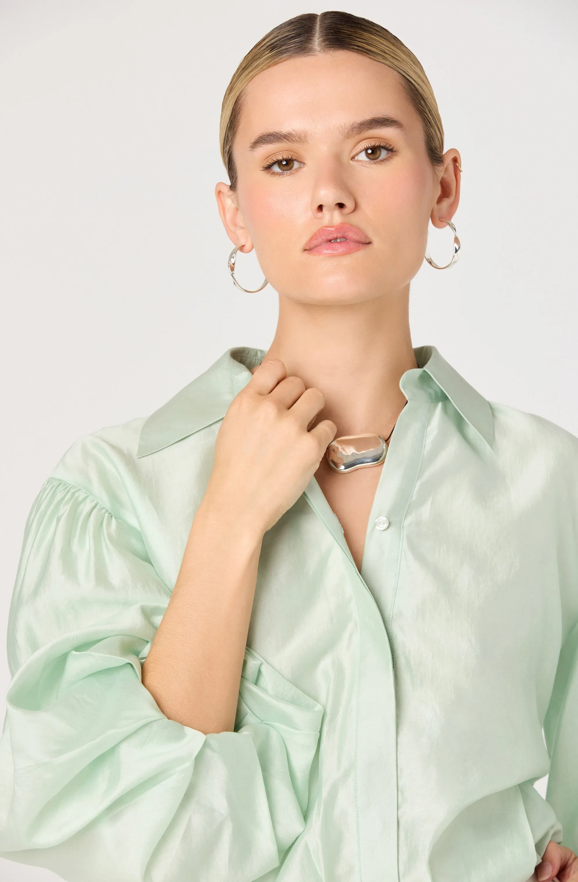 Cordey Collared Balloon Sleeve Poet Top sold by Astr product image thumbnail 4