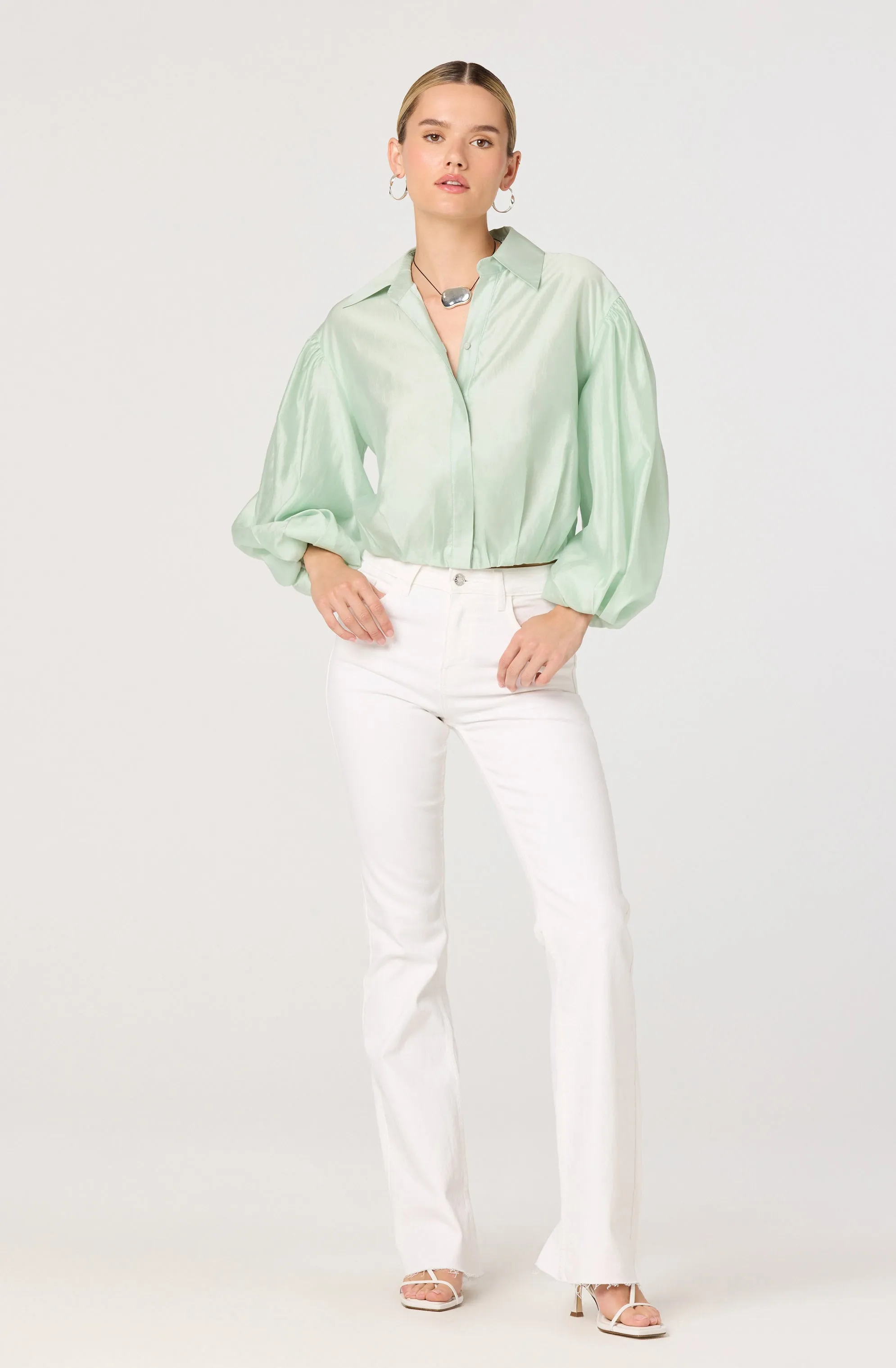 Cordey Collared Balloon Sleeve Poet Top sold by Astr product image thumbnail 5